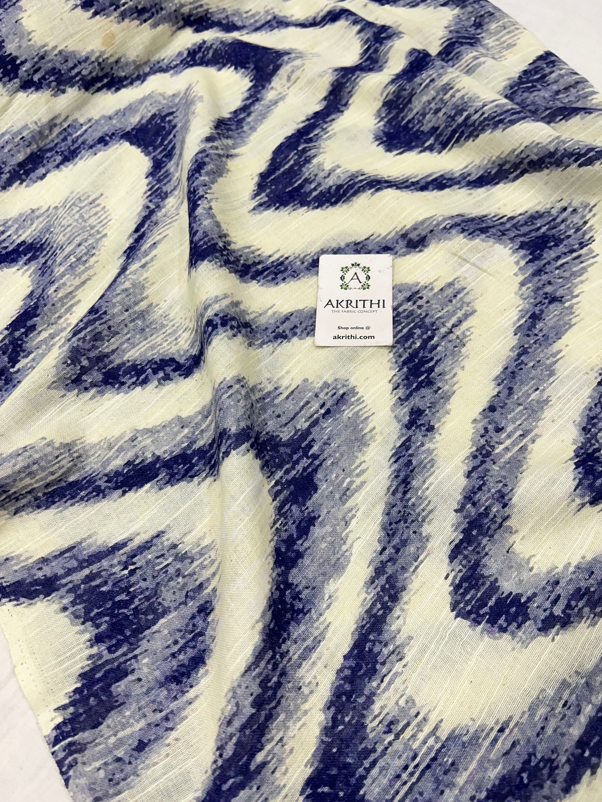 Digital Printed pure linen twill cotton fabric