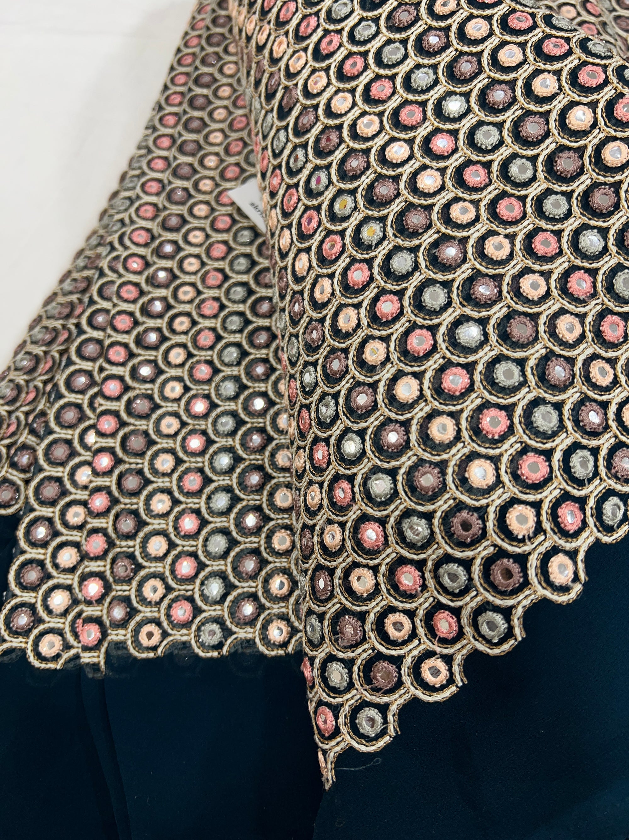 Heavy Embroidered georgette fabric