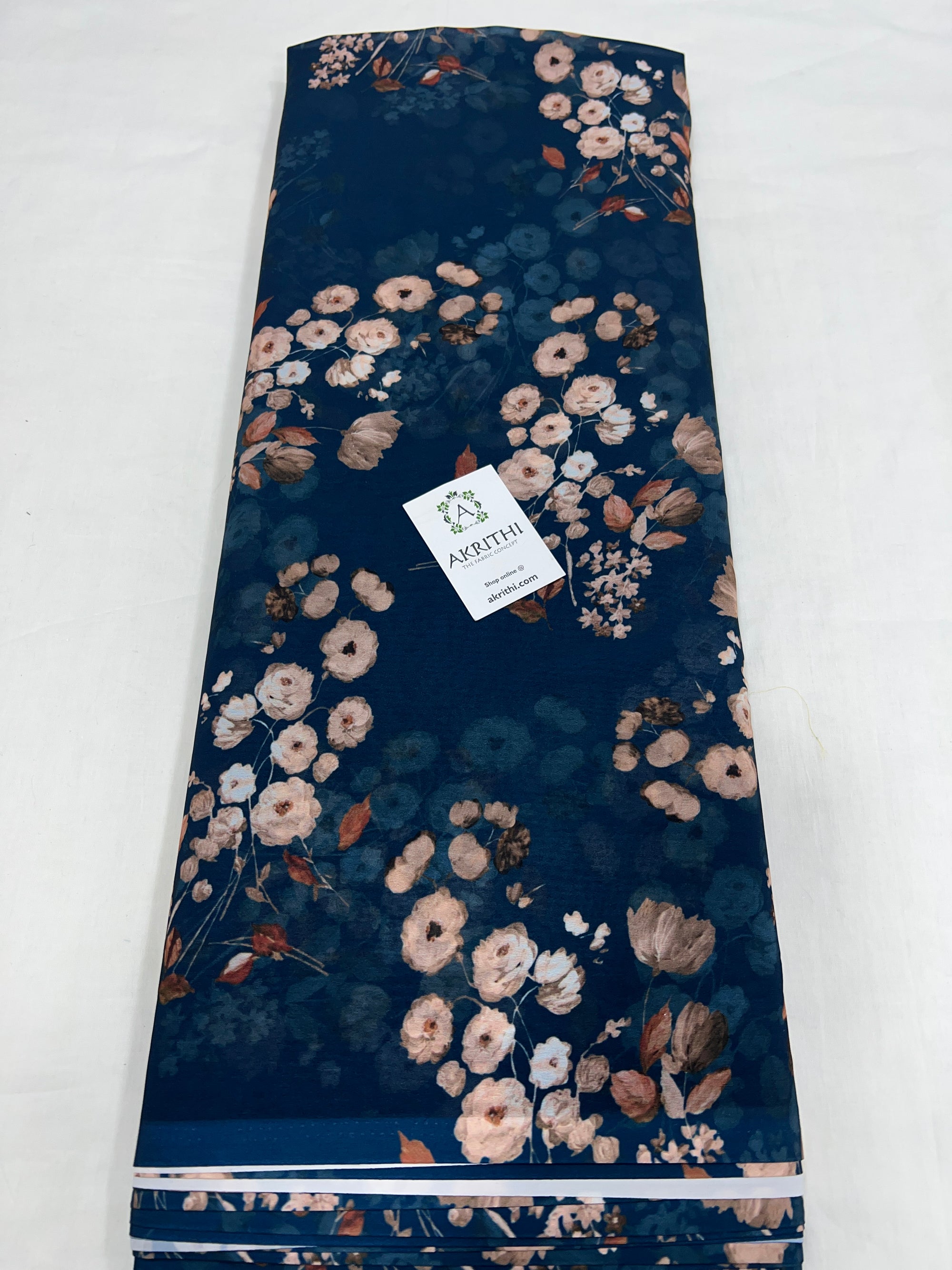 Digital floral printed georgette fabric