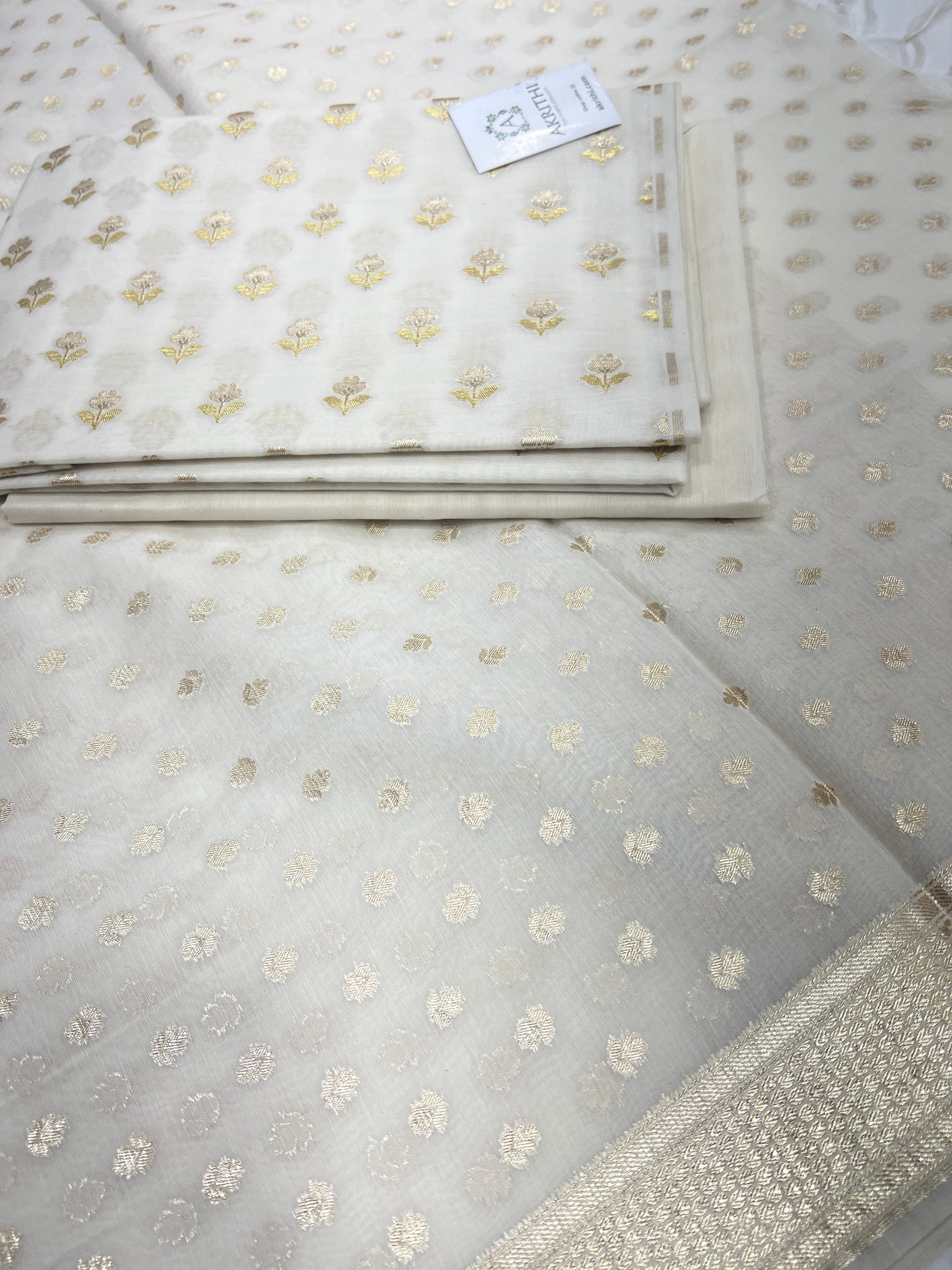 SUPERFINE CHANDERI SUIT WITH DUPATTA