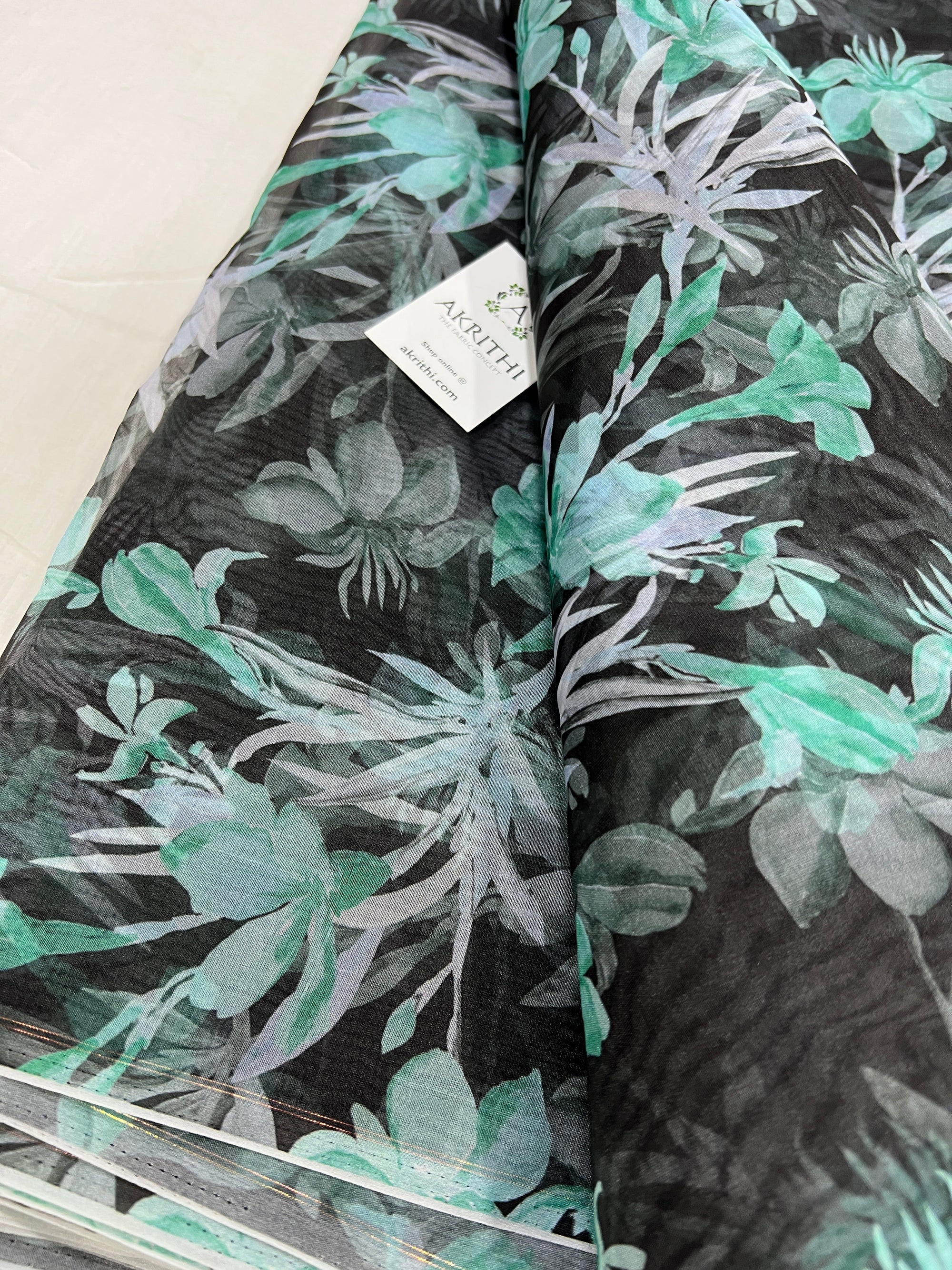 Printed organza fabric