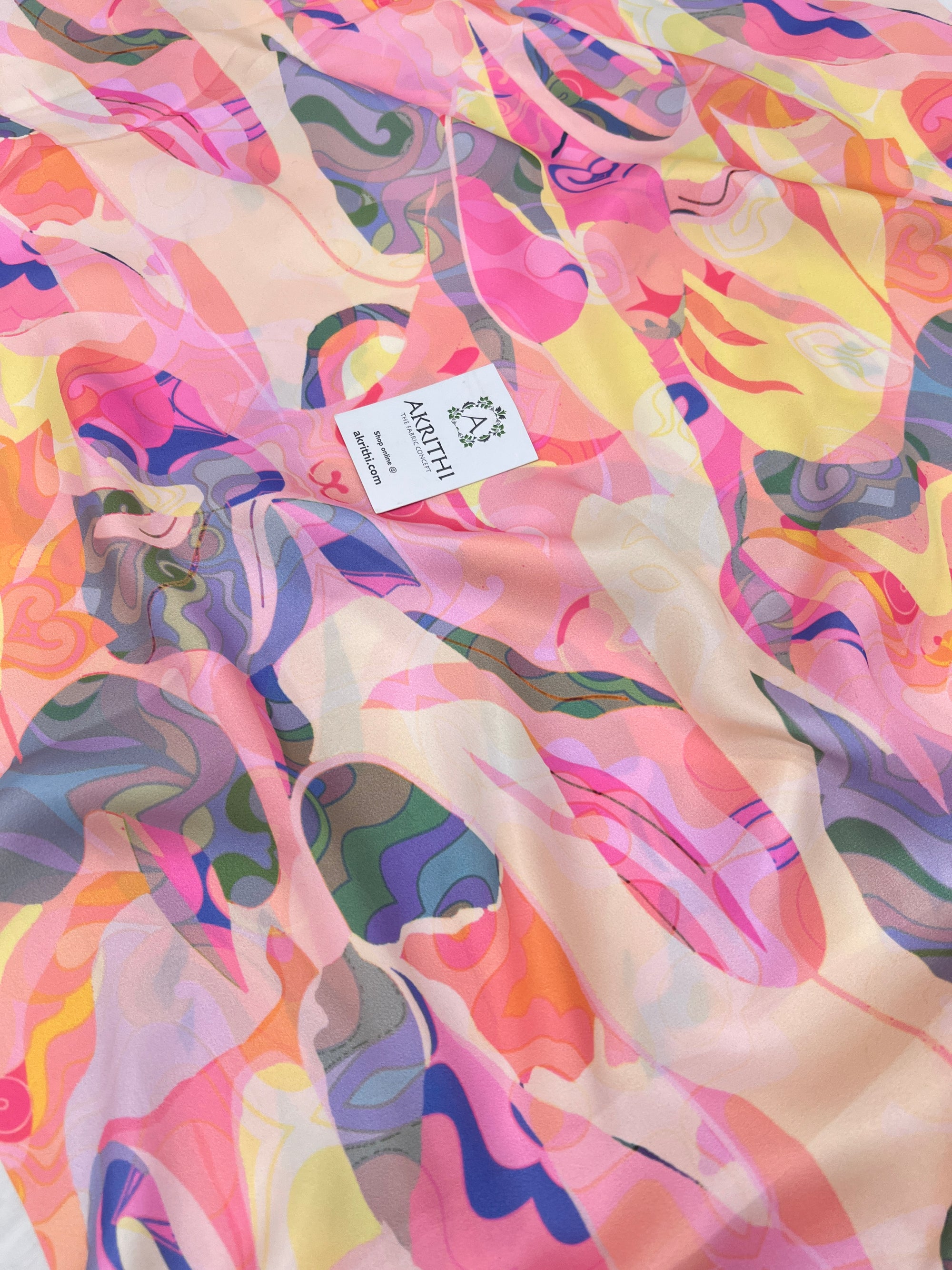Digital printed modal satin fabric