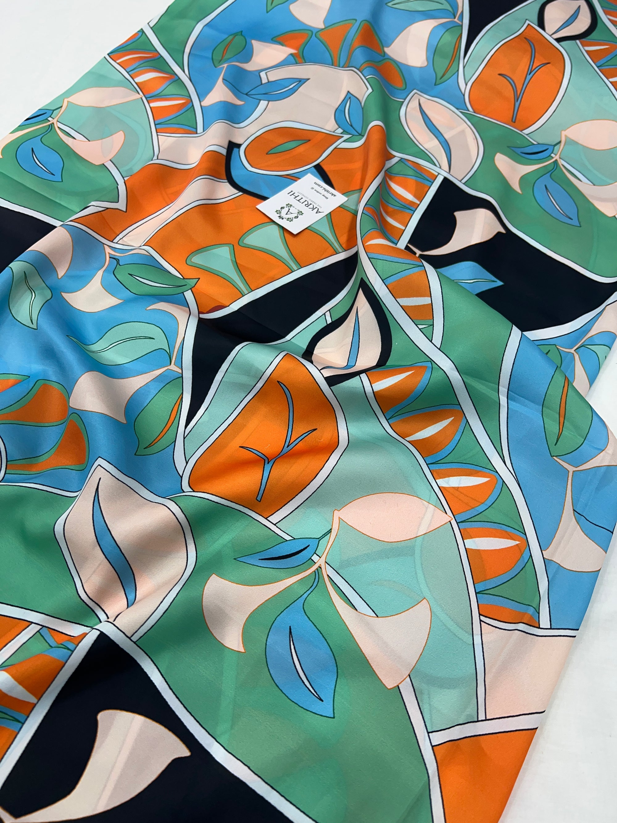 Digital printed modal satin fabric