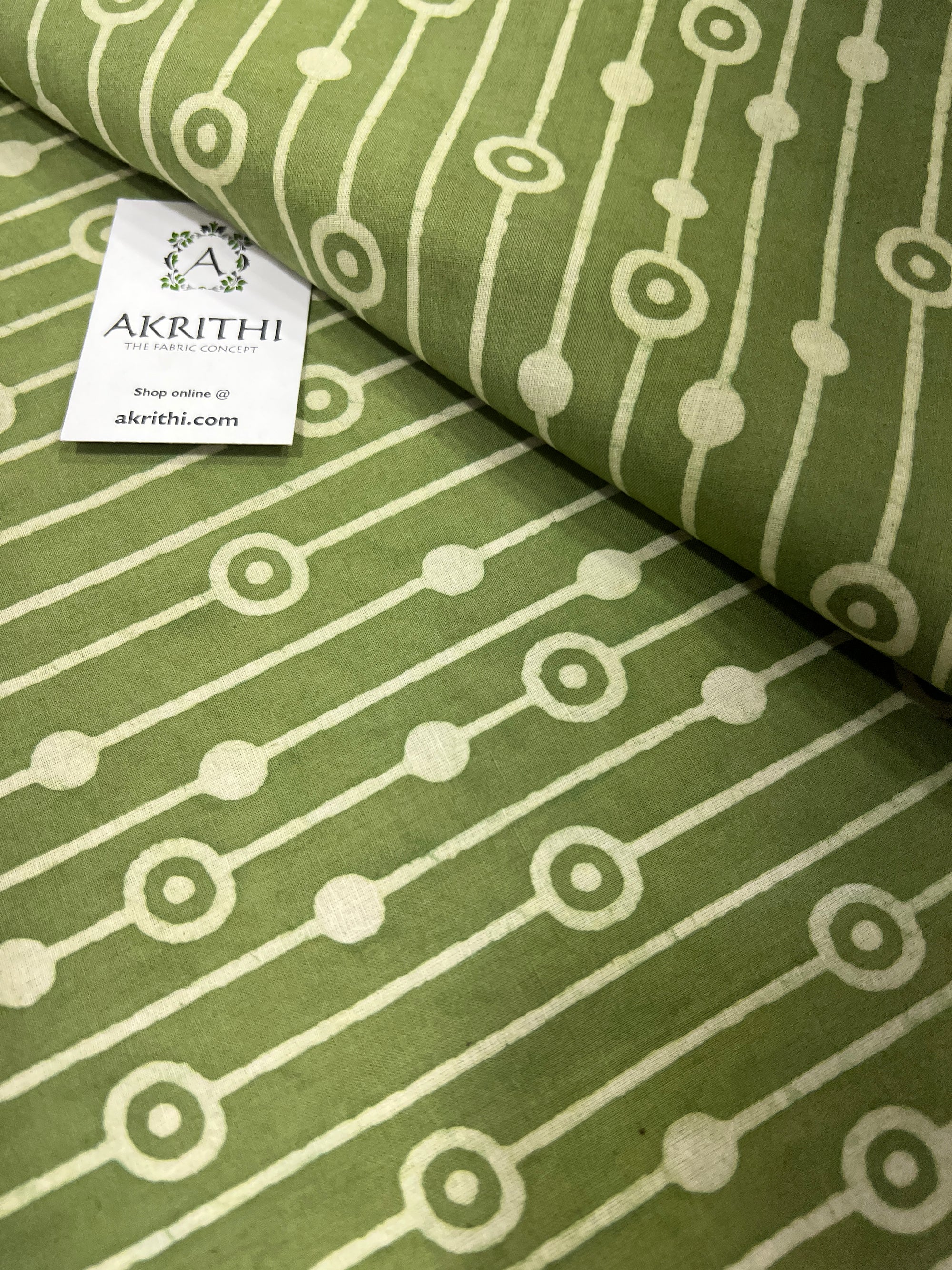 Dabu block Printed pure cotton fabric