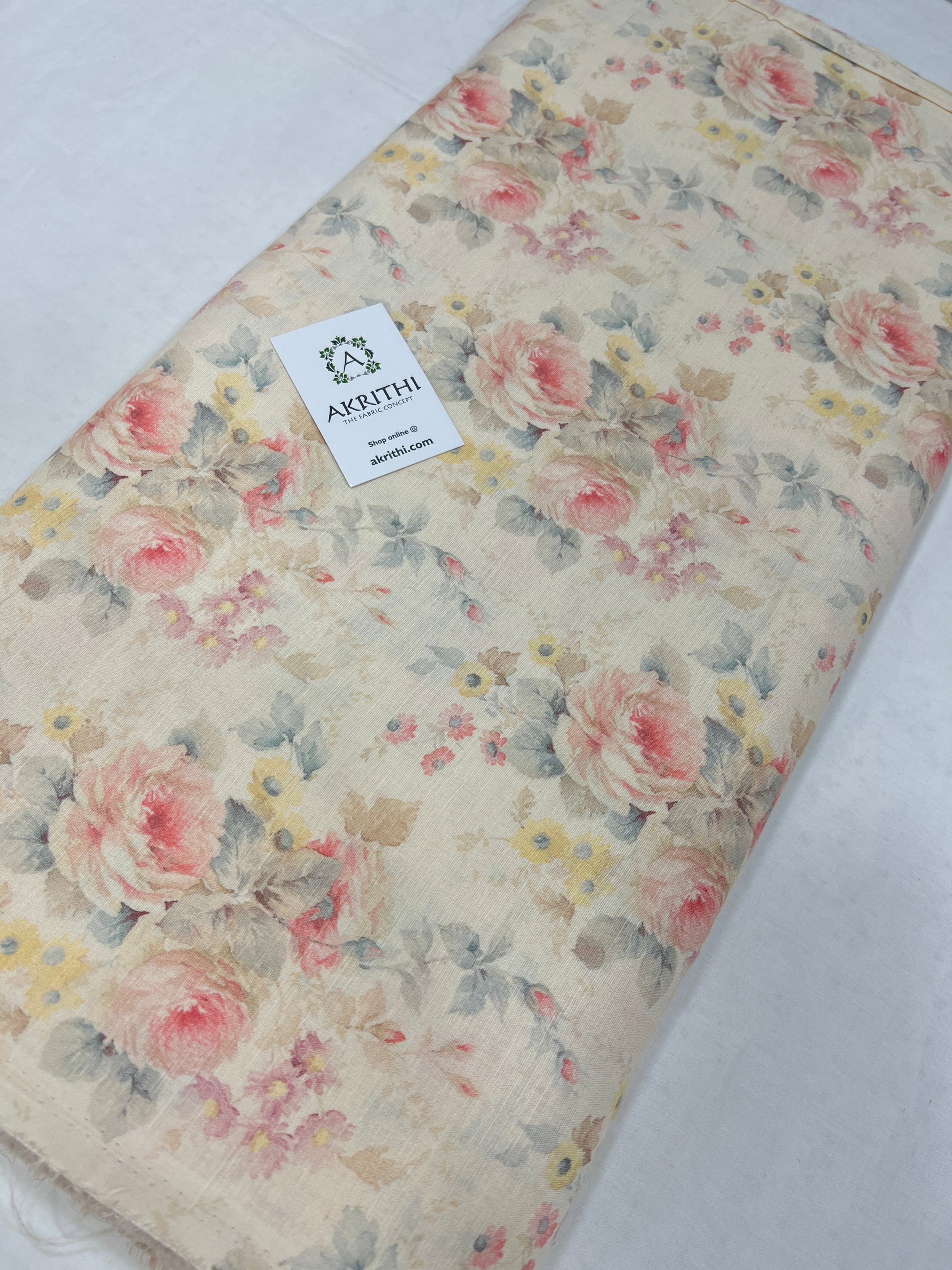 Digital Printed pure linen fabric