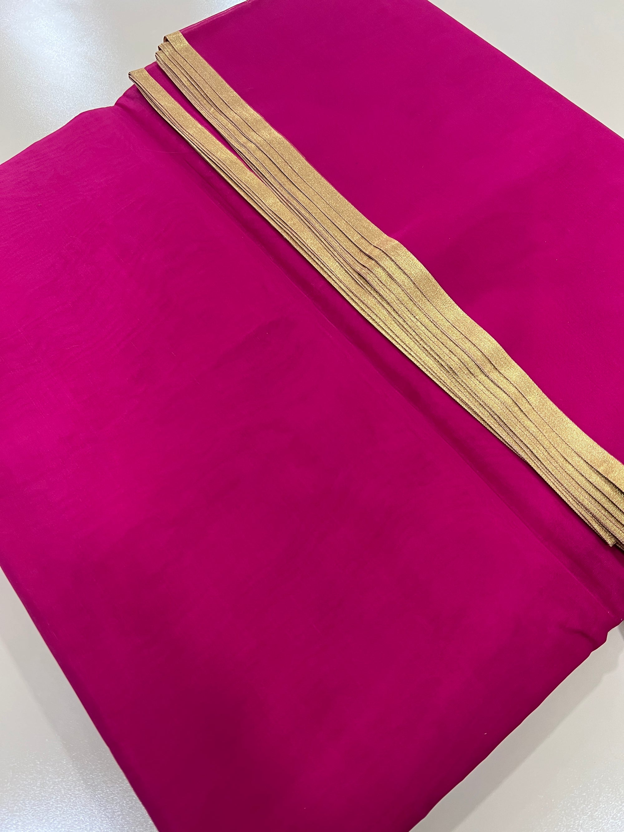 Organza fabric with zari border