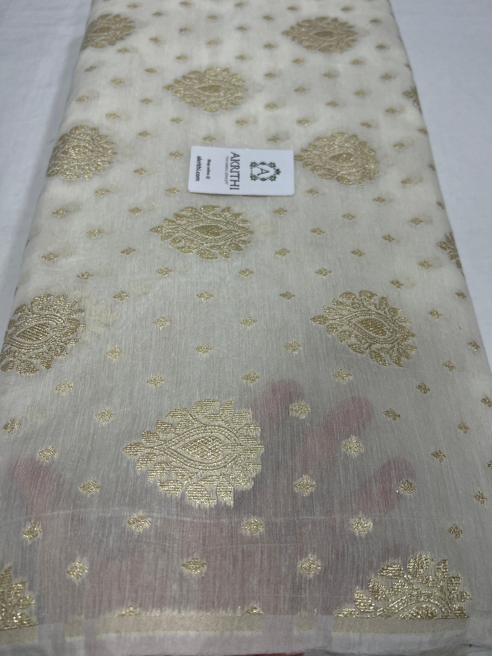 Dyeable banarasi Handloom chanderi lurex fabric
