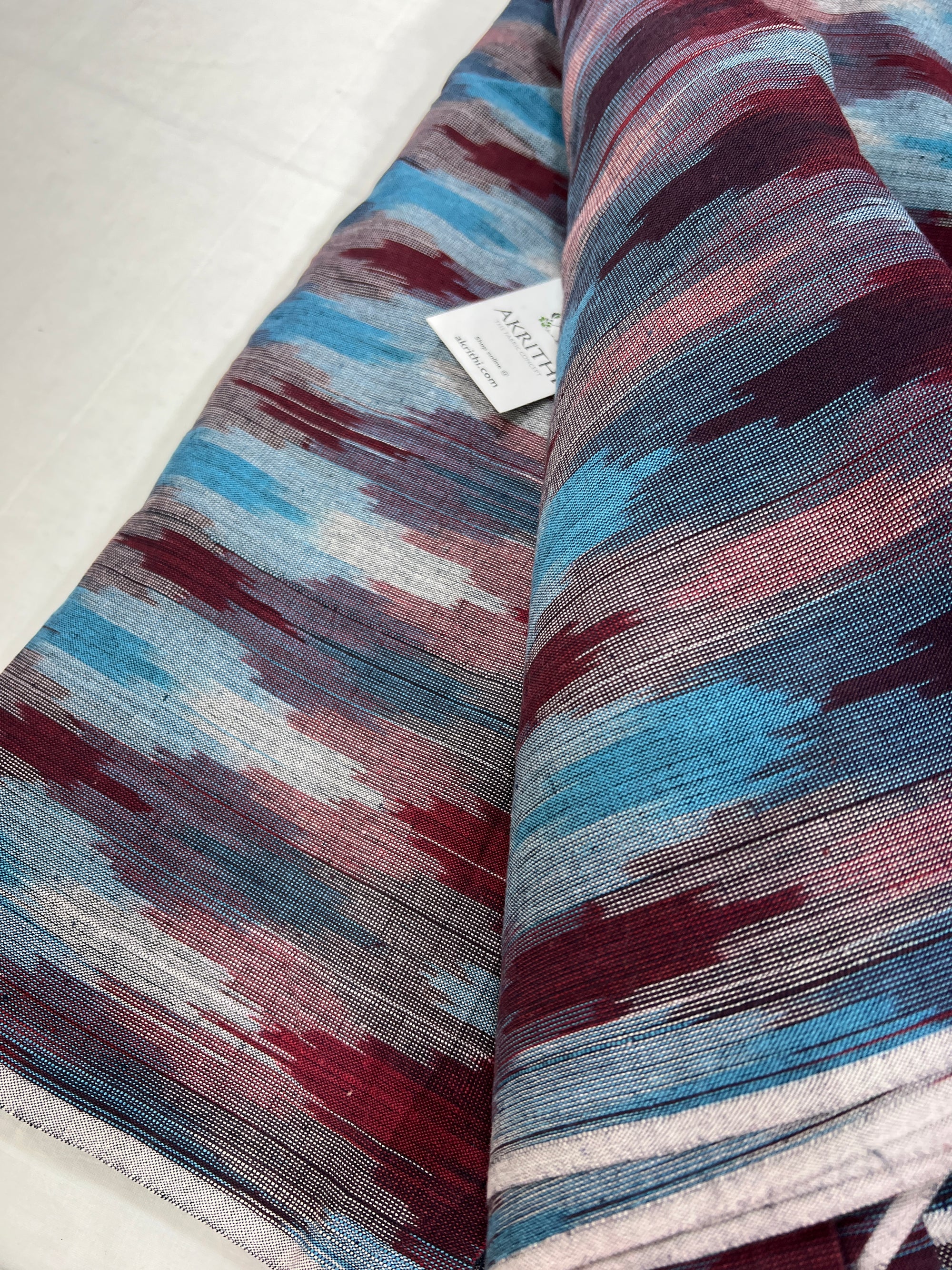 Handloom Ikat pure cotton fabric