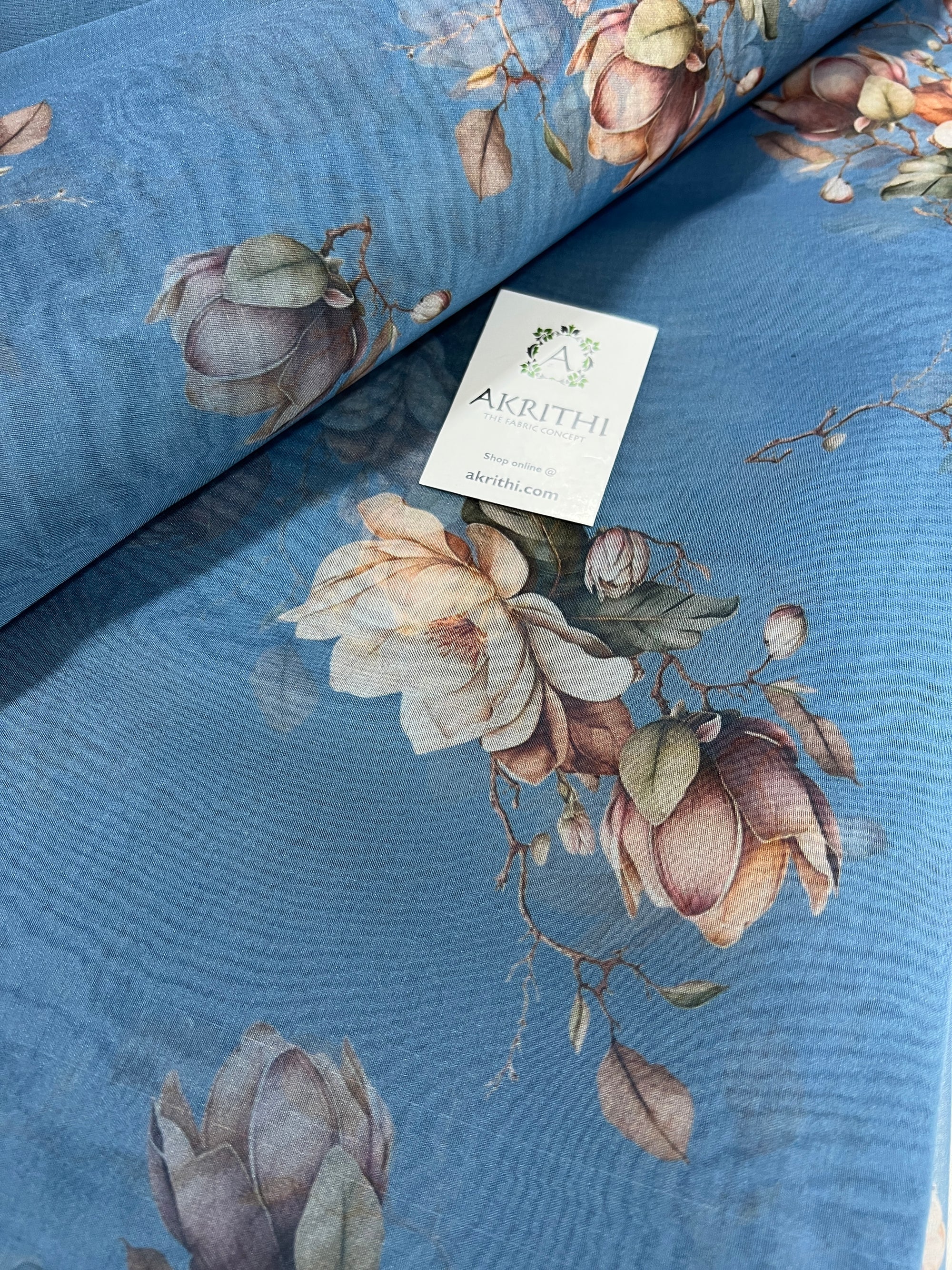 Printed organza fabric