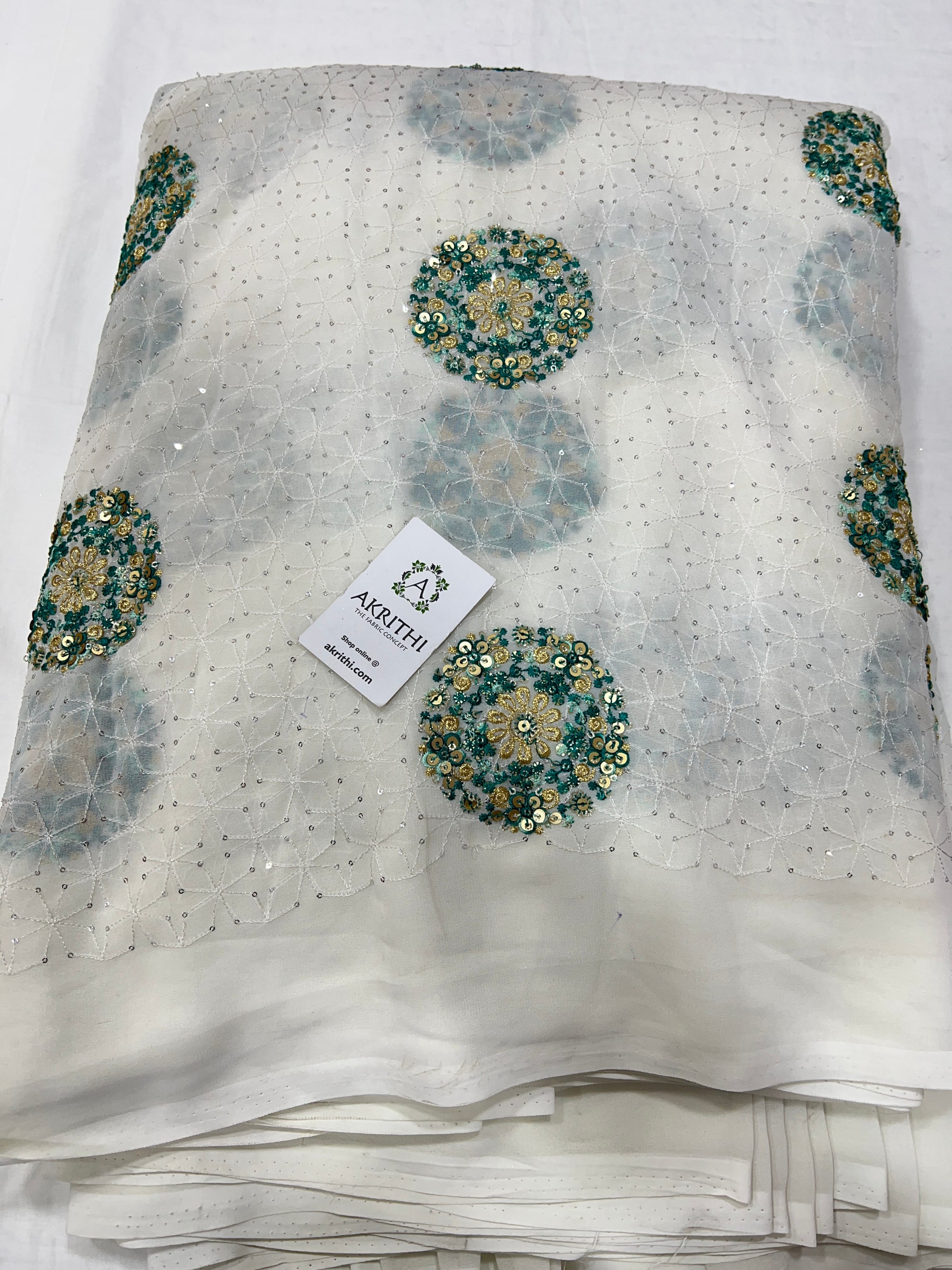 Embroidered Georgette fabric