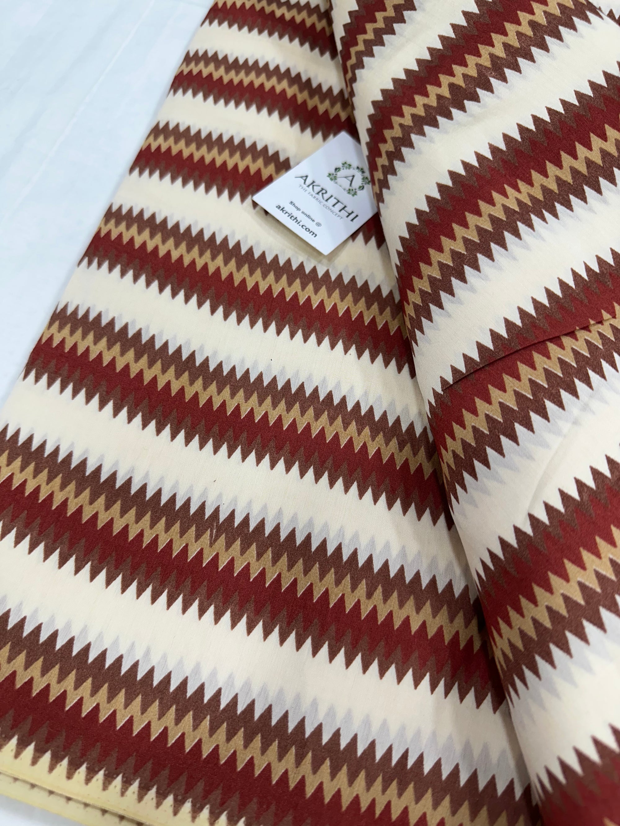 Printed silk fabric