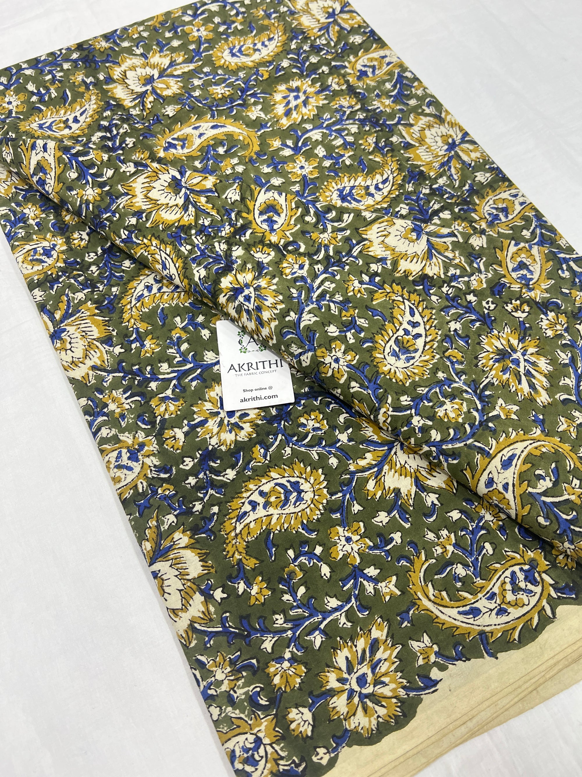 Hand block Printed pure cotton fabric