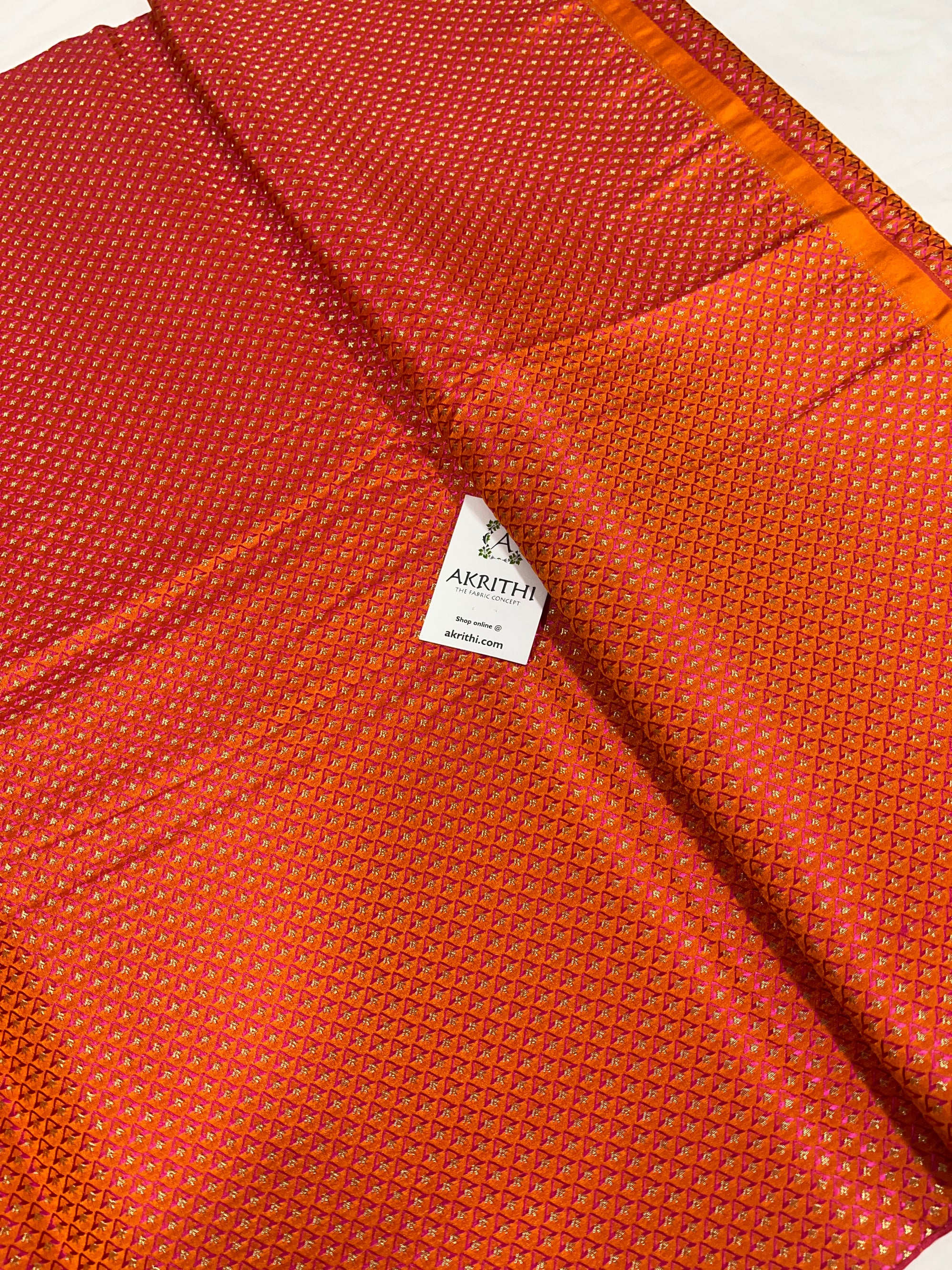 Pure Banarasi brocade fabric 60 CM CUT