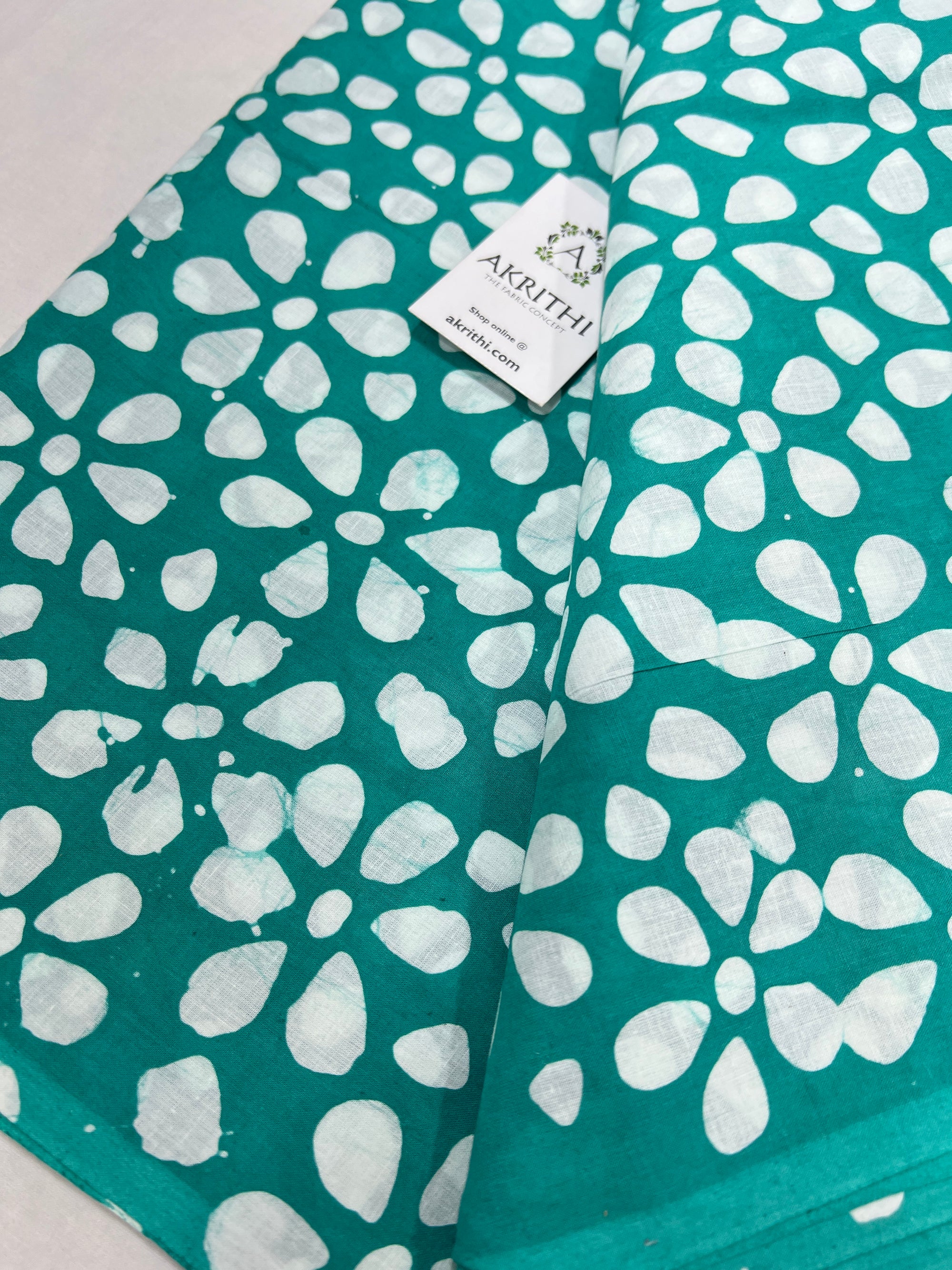 Dabu block Printed pure cotton fabric