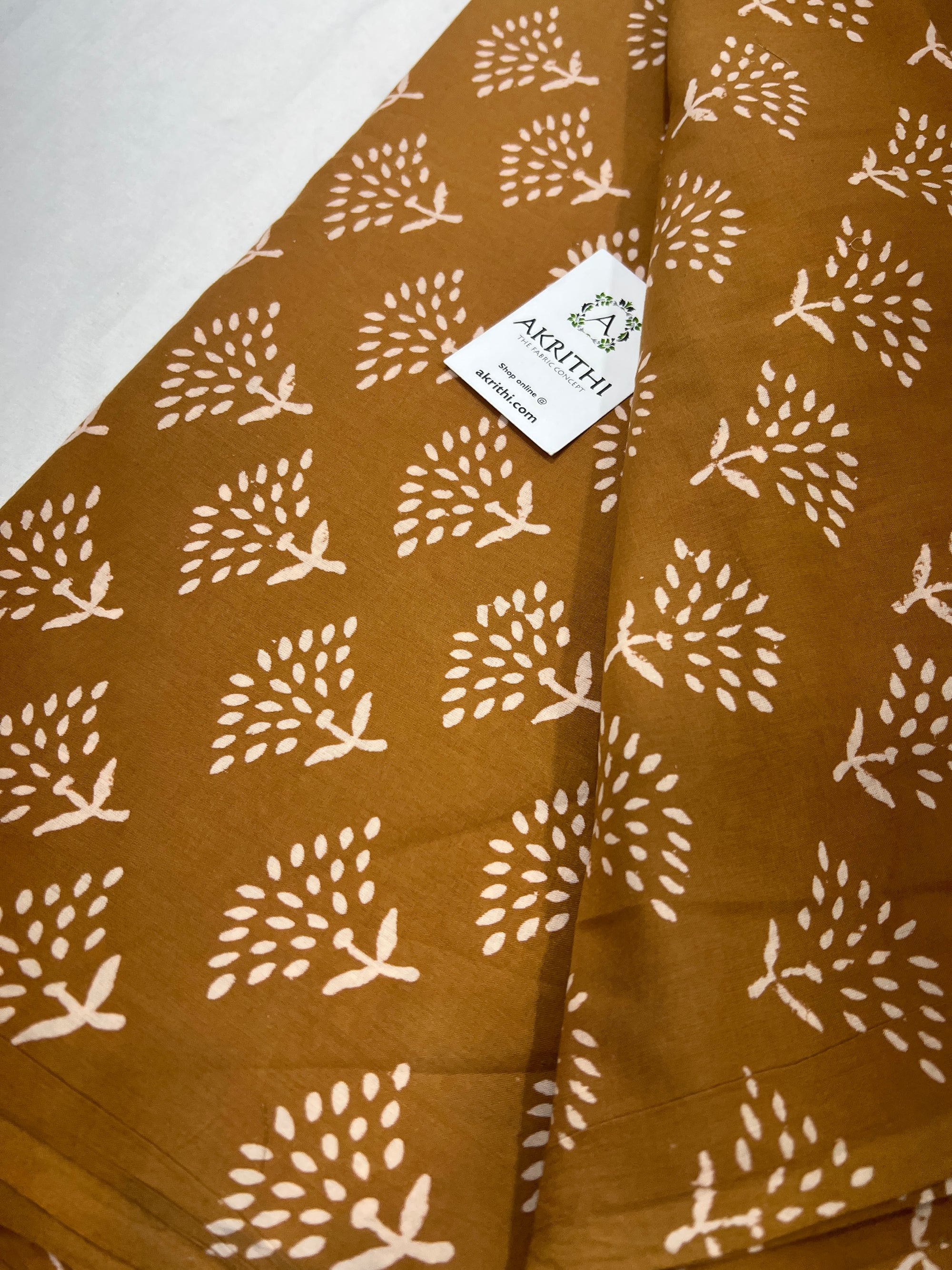 Dabu block Printed pure cotton fabric 90 CM CUT