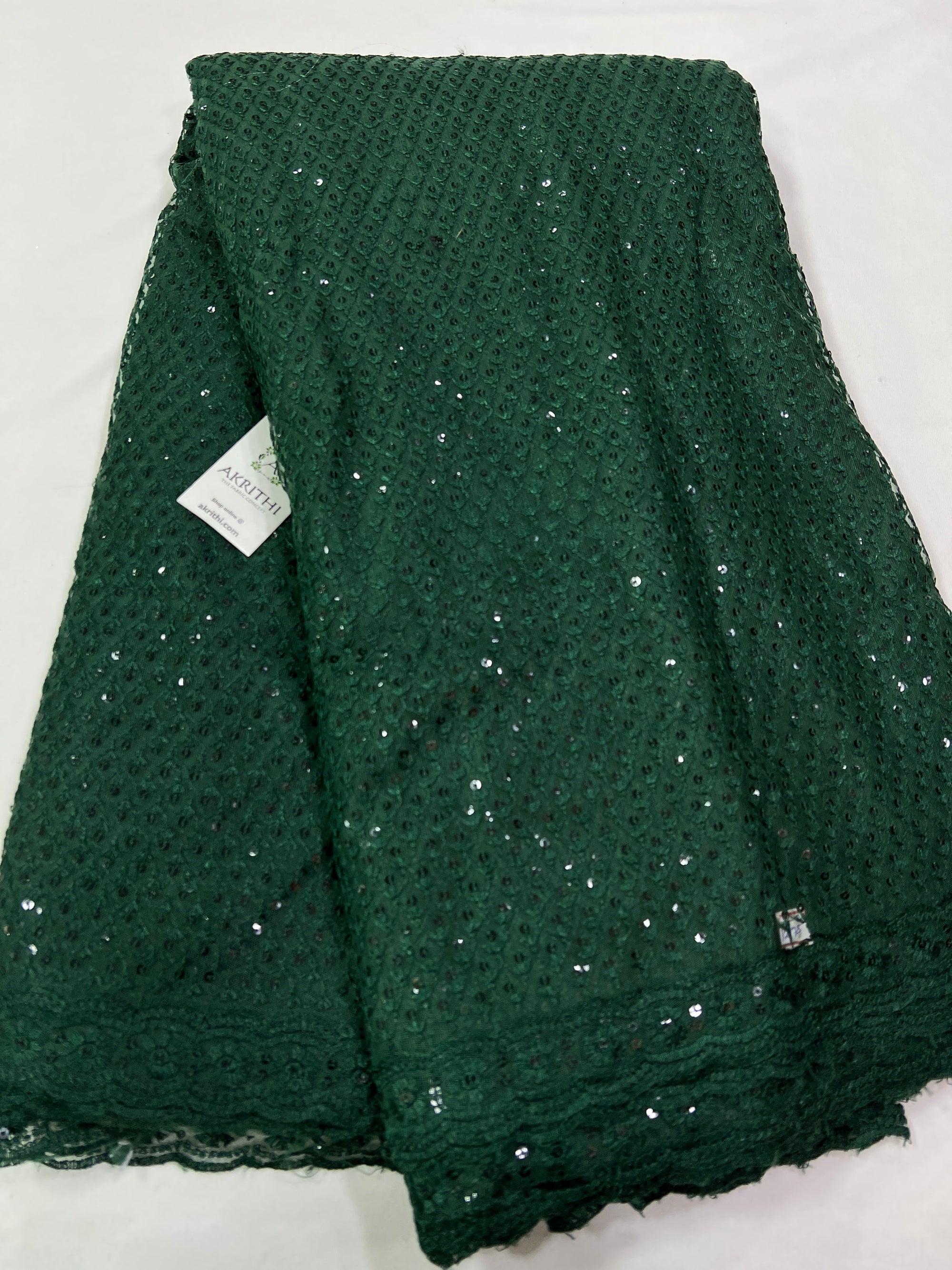 Embroidery on net fabric