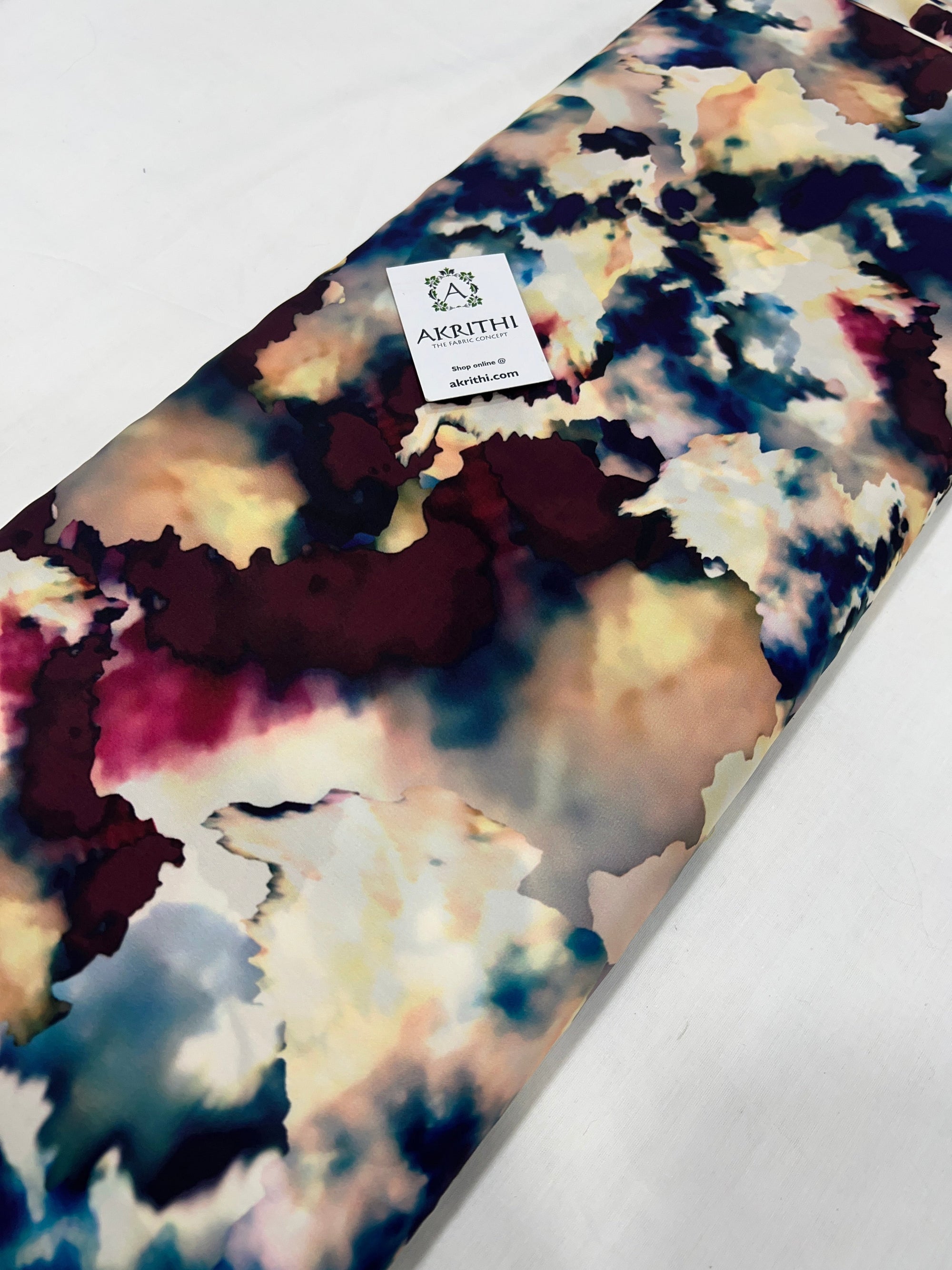 Digital printed modal satin fabric