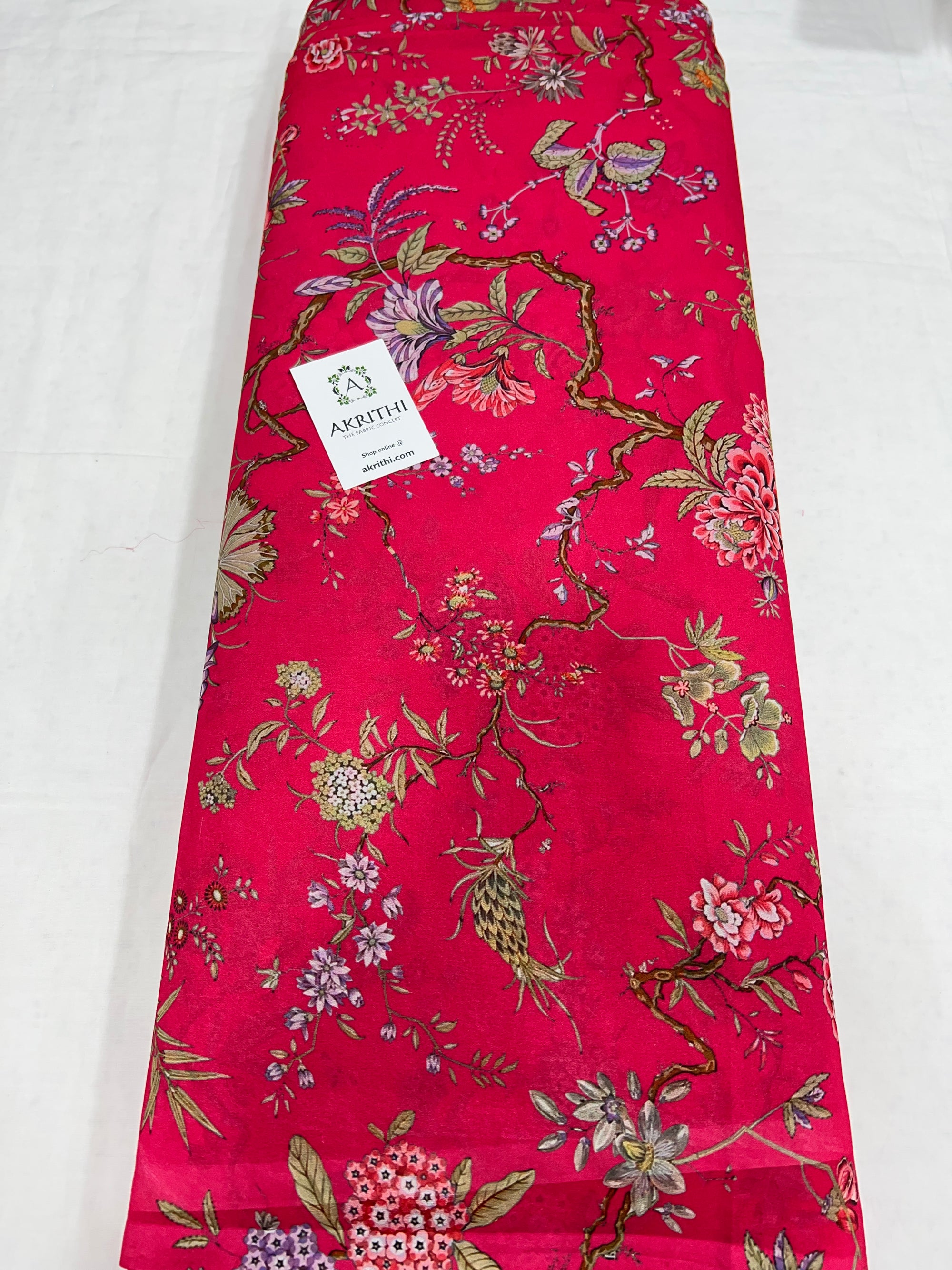 Digital floral printed georgette fabric