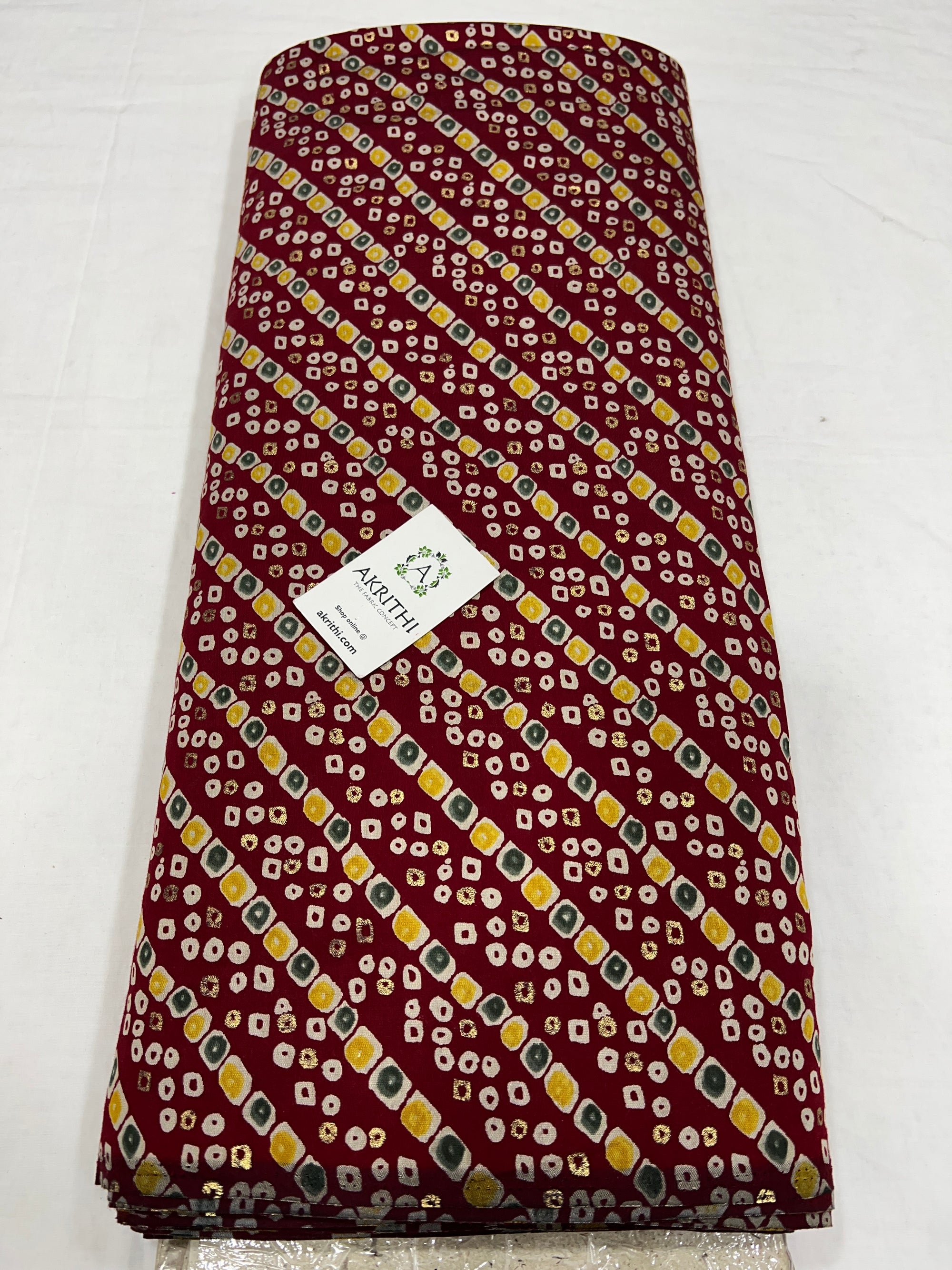 Printed viscose silk fabric