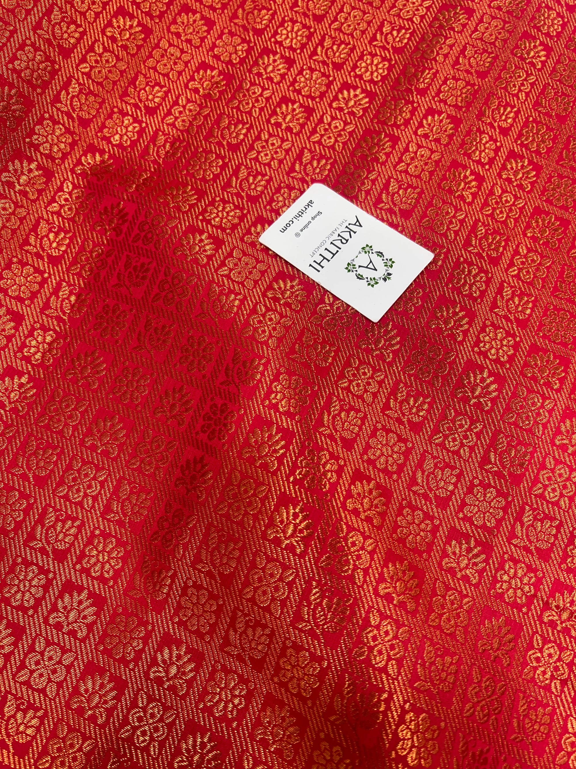Banarasi brocade fabric with copper zari