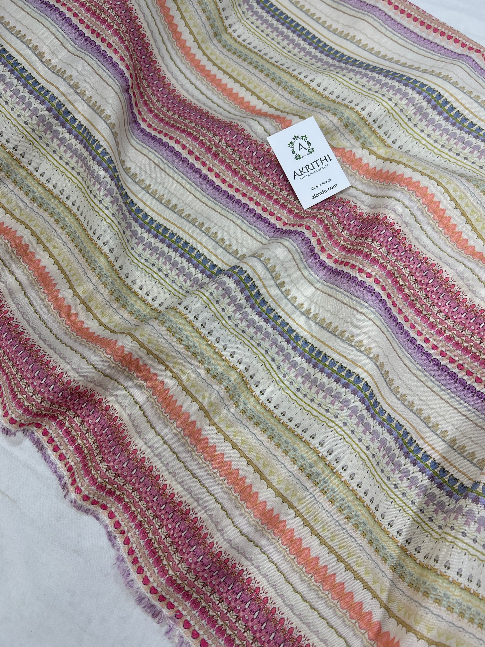 Digital Printed pure linen fabric