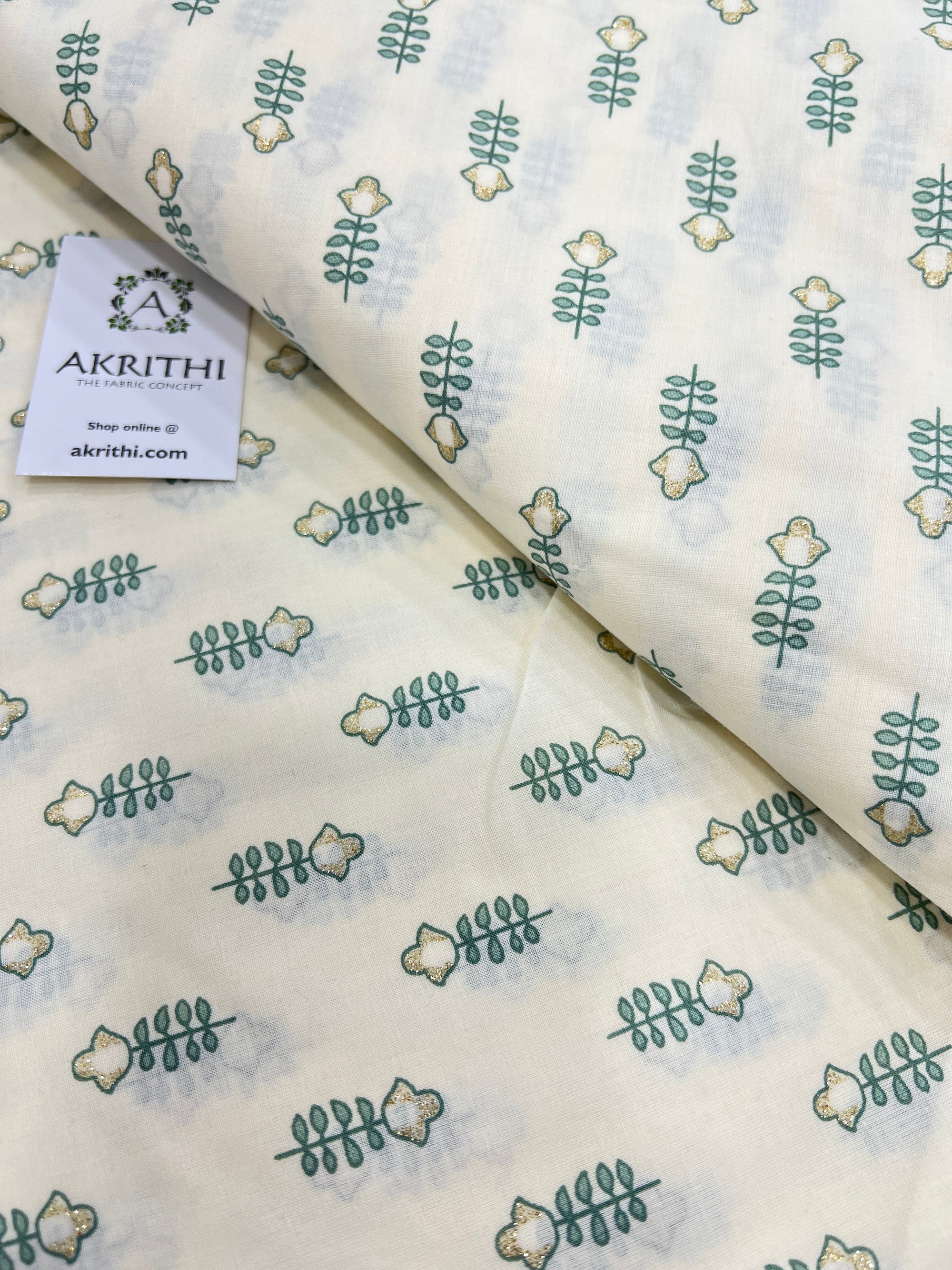 Printed pure cotton fabric