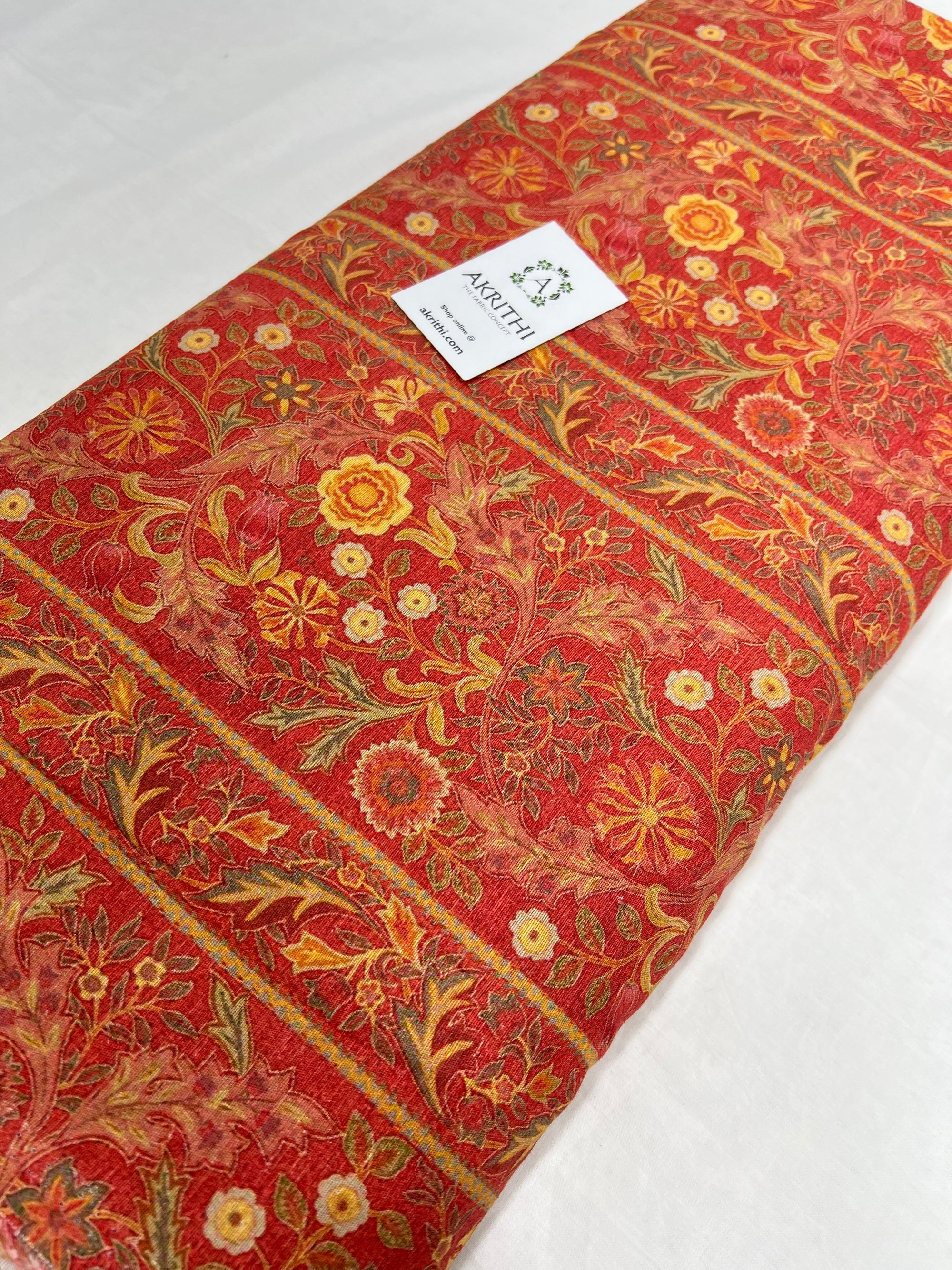 Digital Printed pure linen fabric