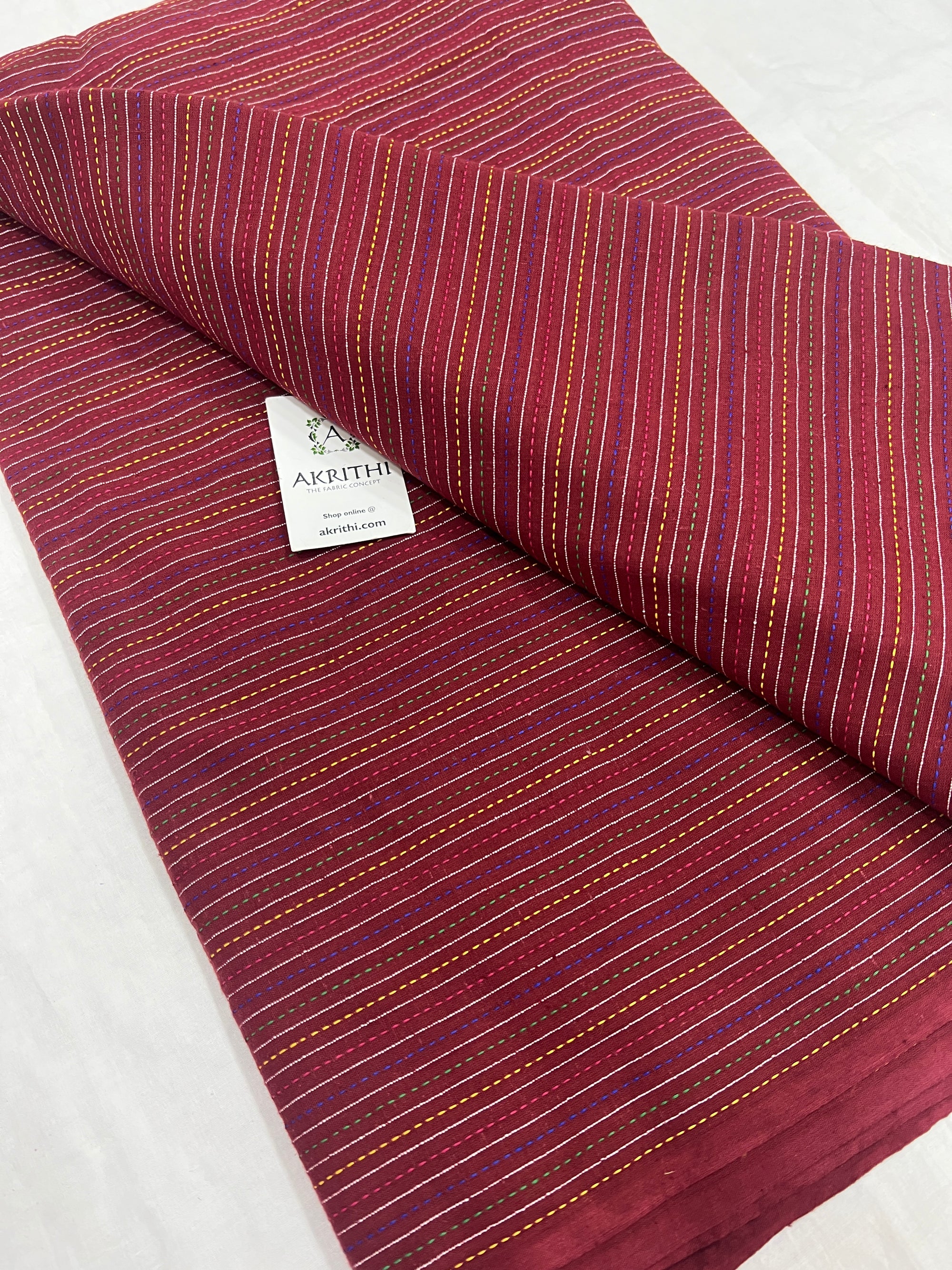 Kantha pure cotton fabric