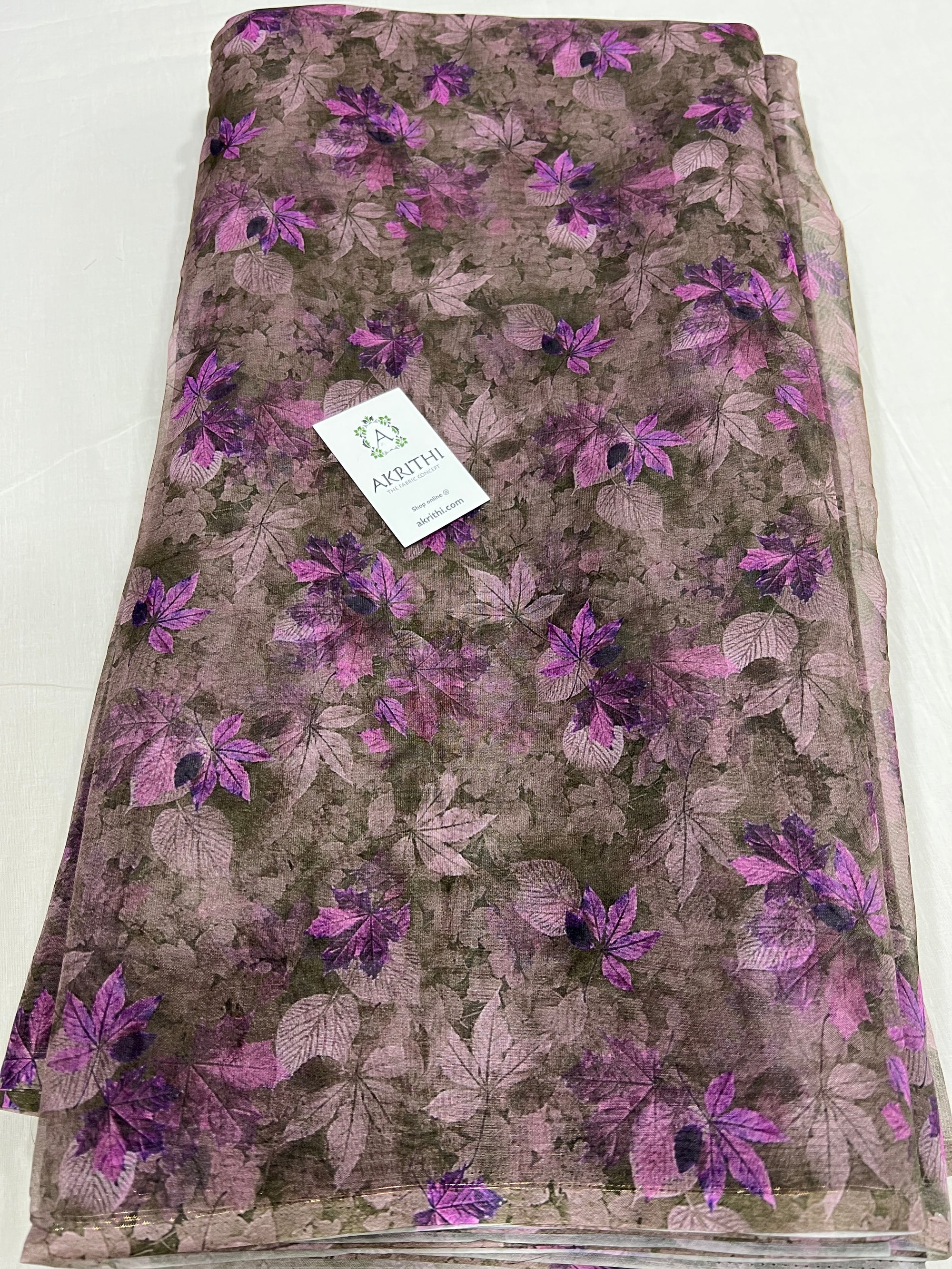 Printed organza fabric