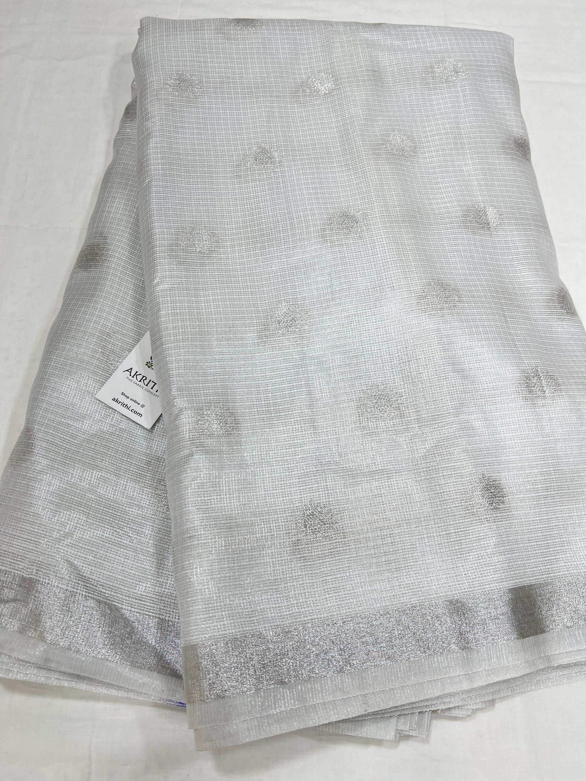 Dyeable Banarasi woven Kota tissue fabric