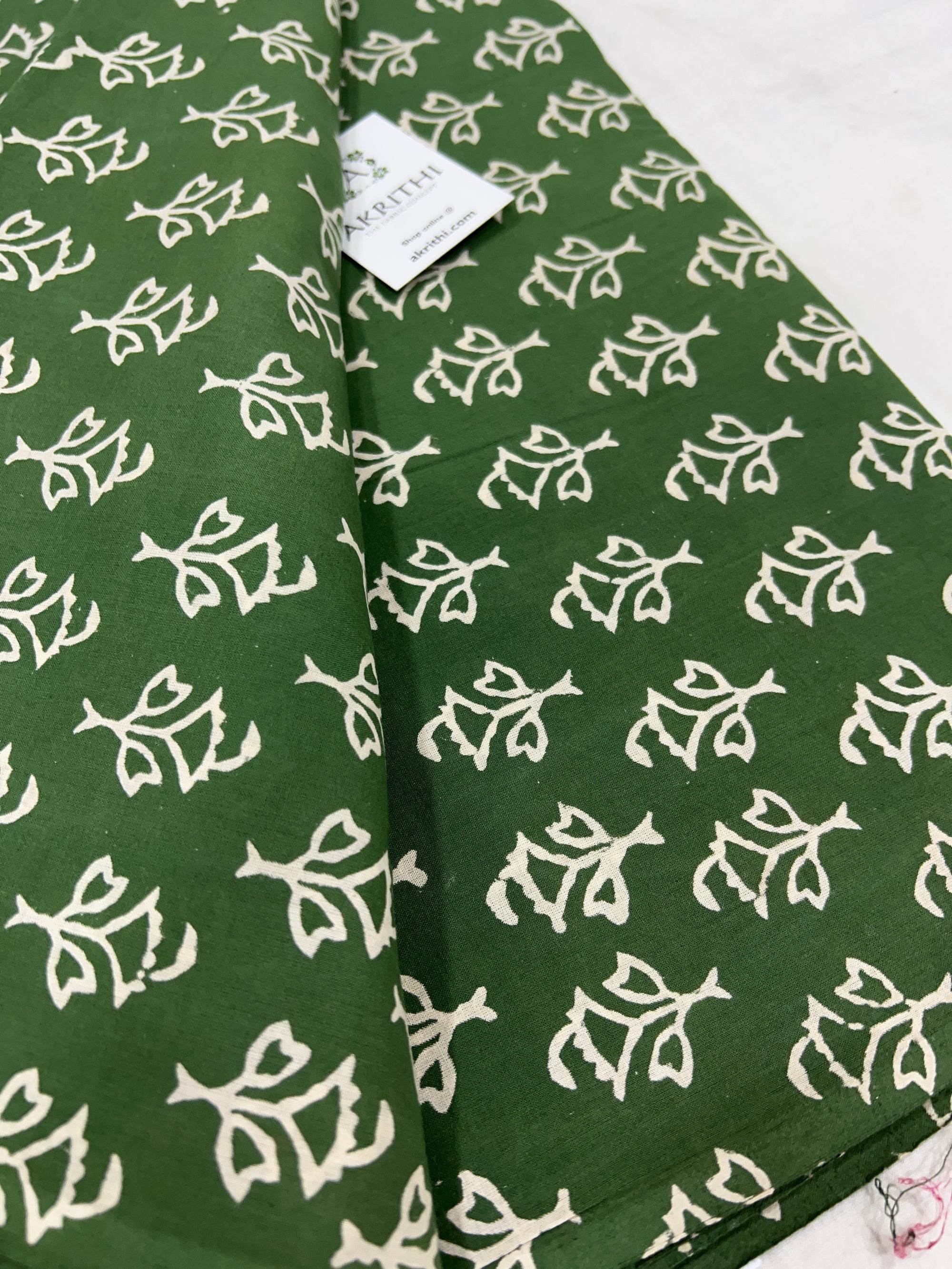 Dabu block Printed pure cotton fabric 65 CM CUT