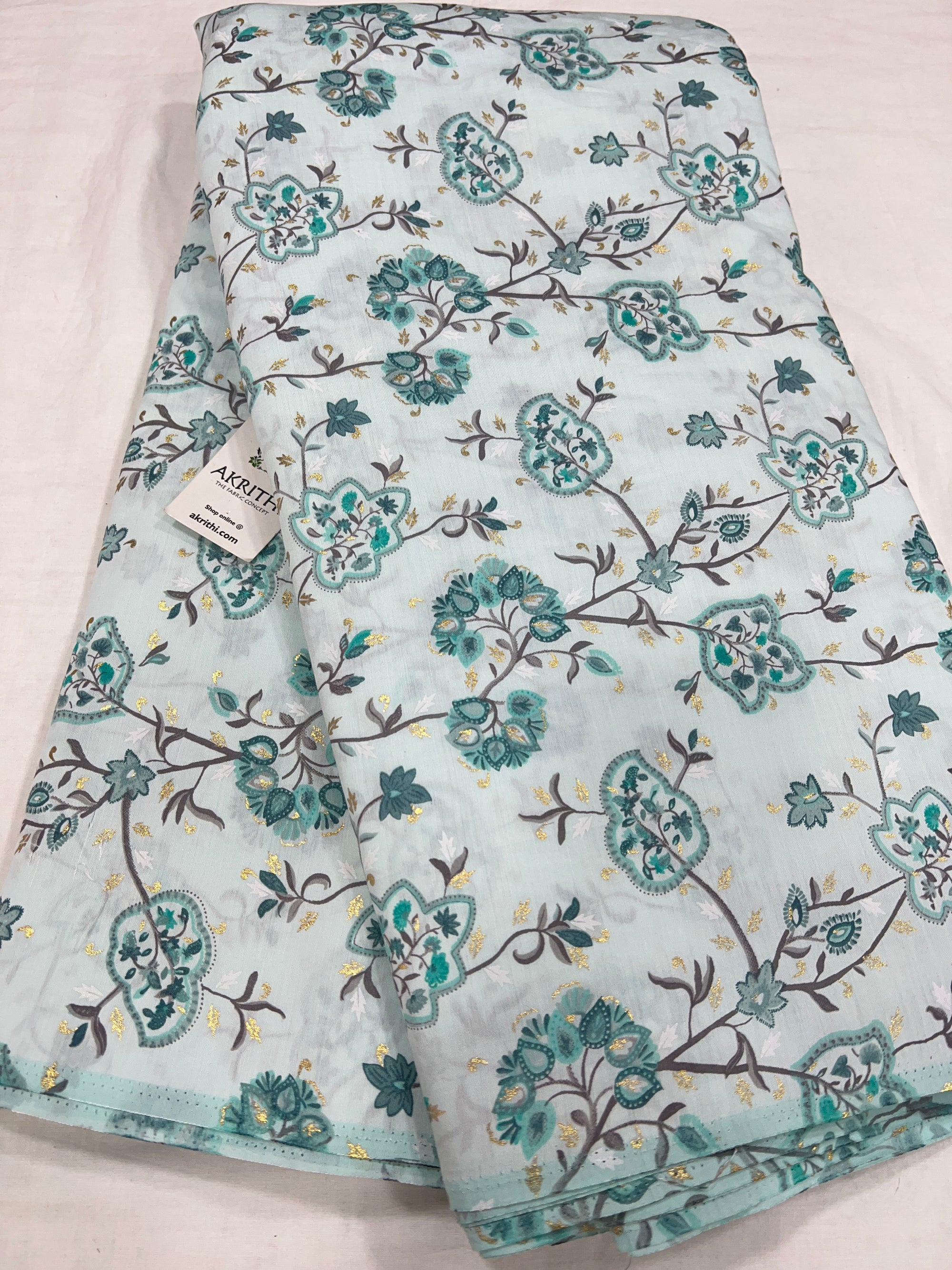 Printed viscose silk fabric