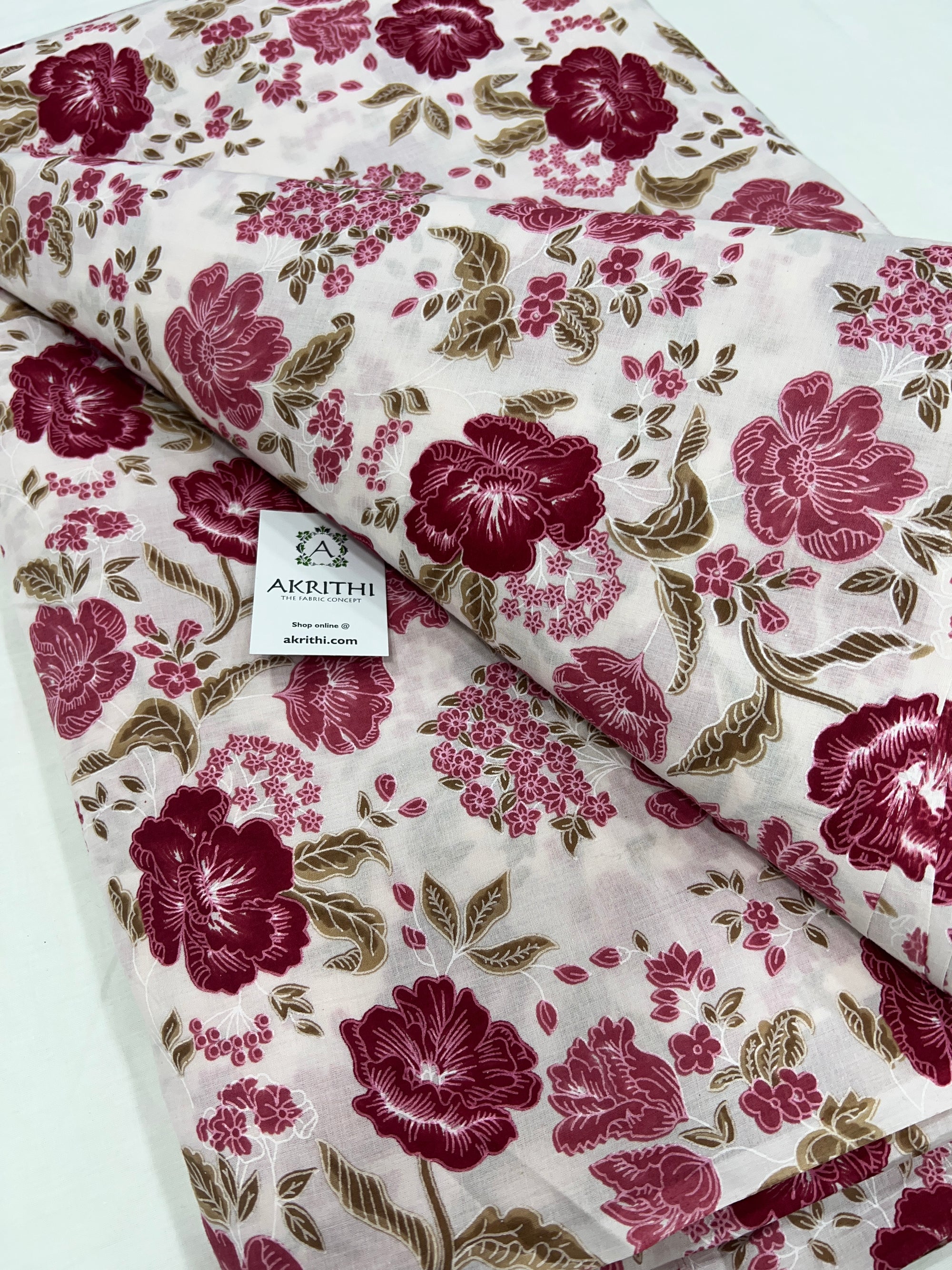 Printed pure cotton fabric