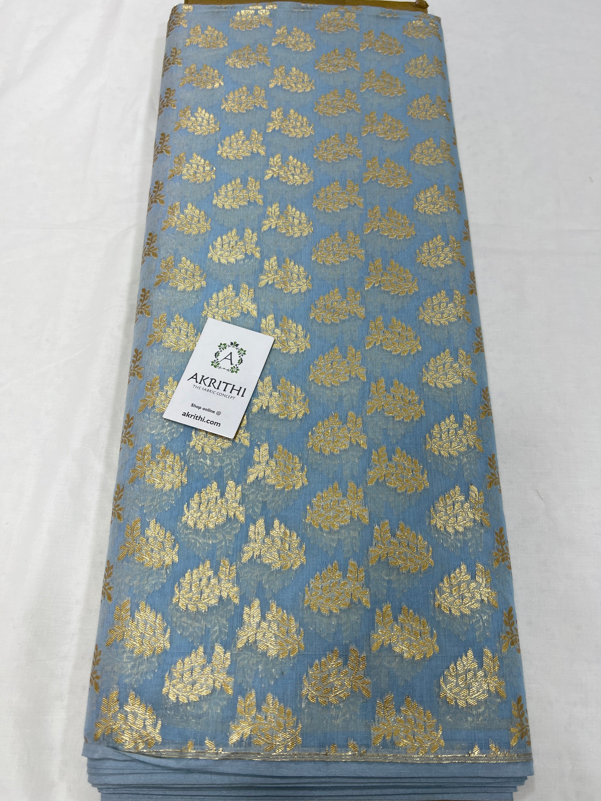 Banarasi chanderi cotton lurex fabric