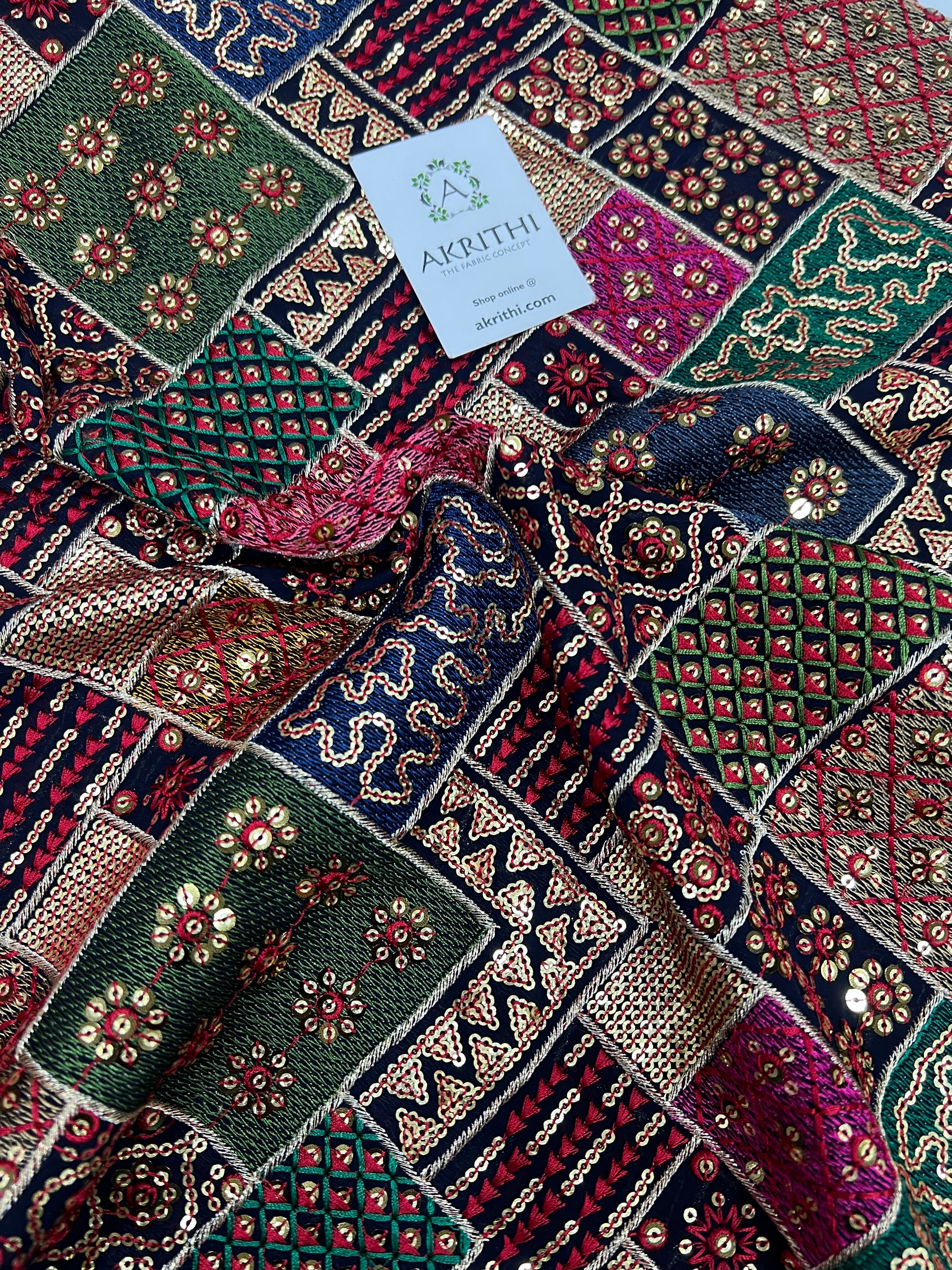 Embroidered Georgette fabric