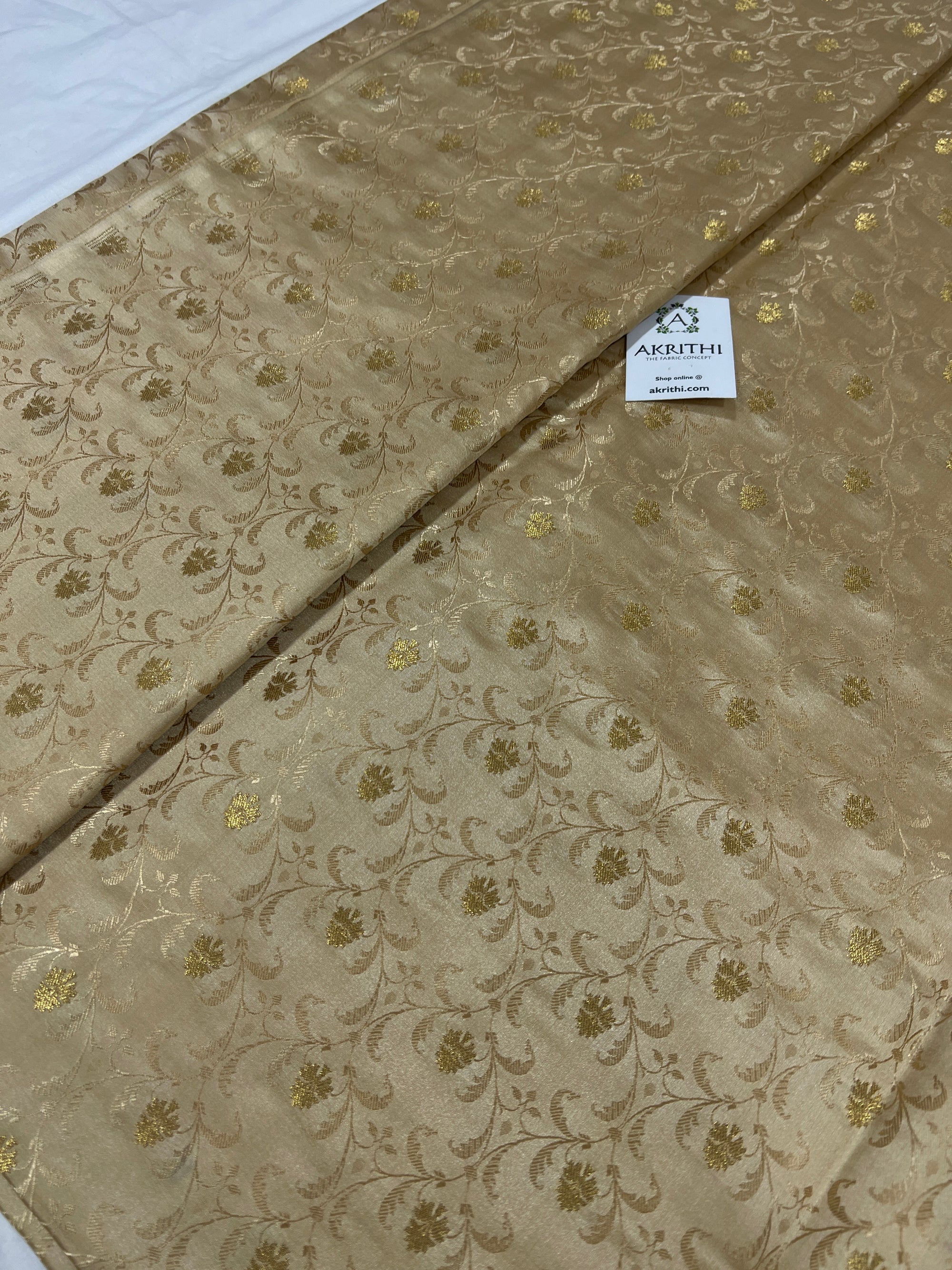 Pure Banarasi brocade fabric 1.1 METERS CUT