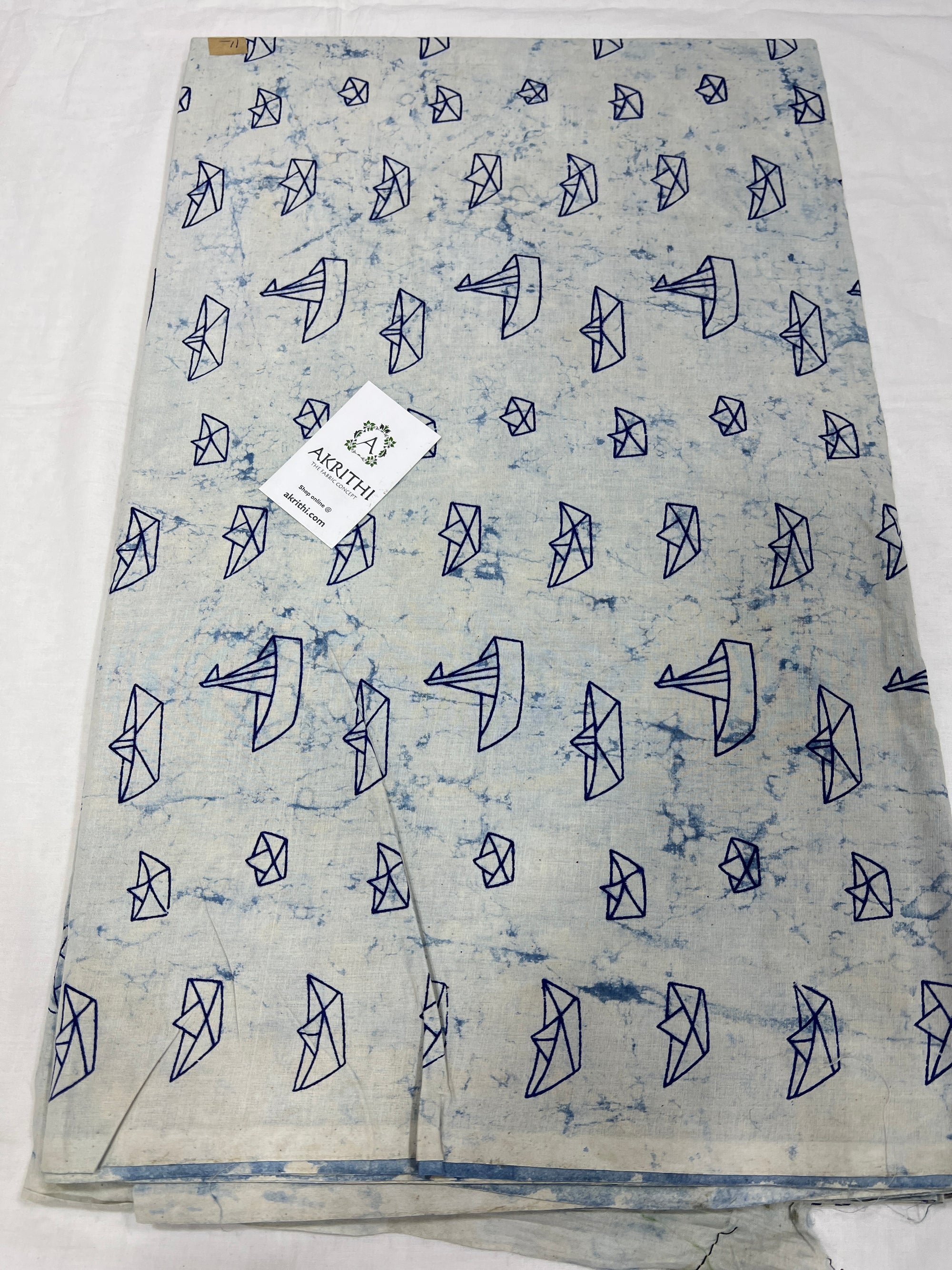 Dabu Printed pure cotton fabric