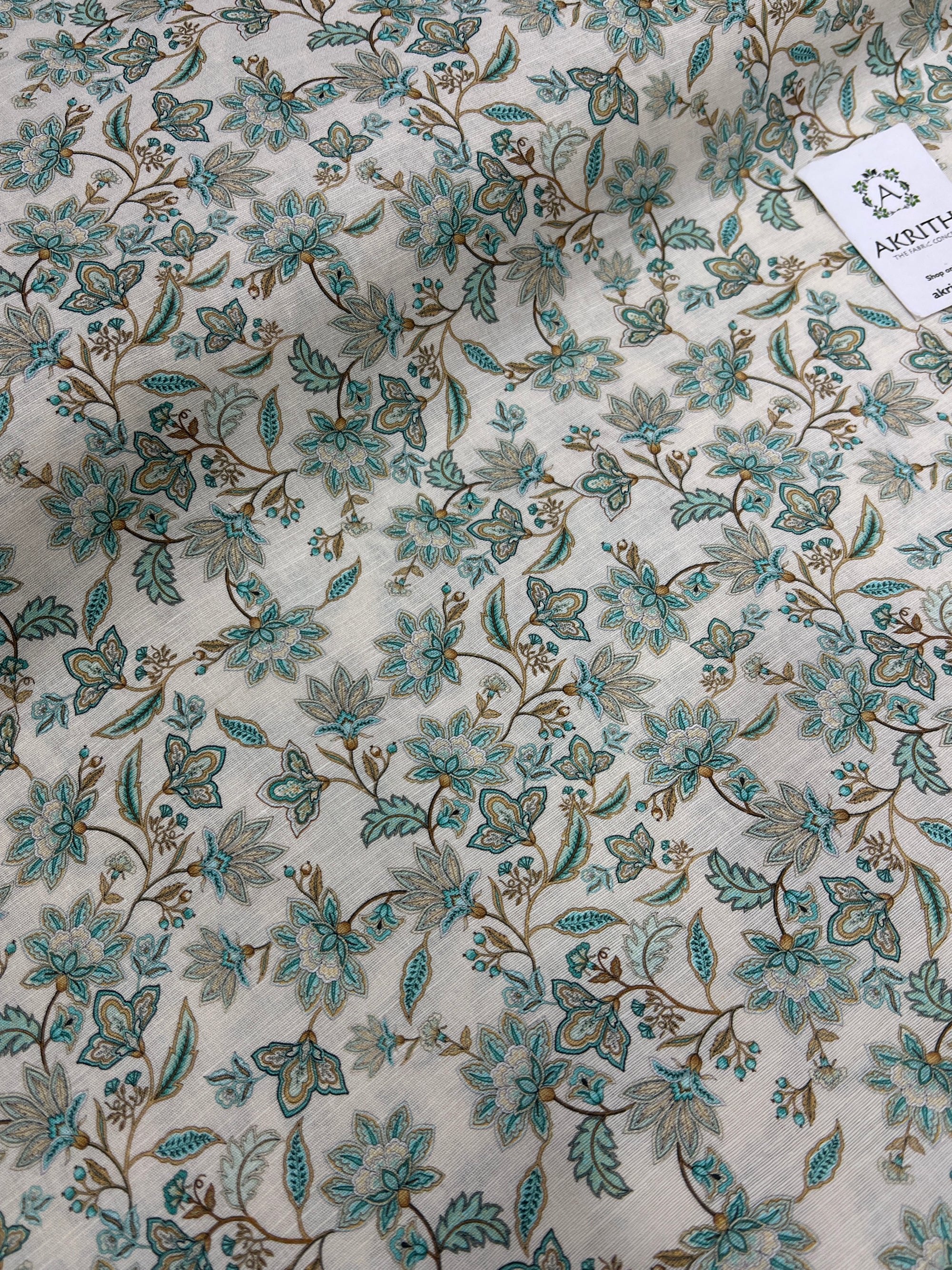 Digital Printed pure linen fabric