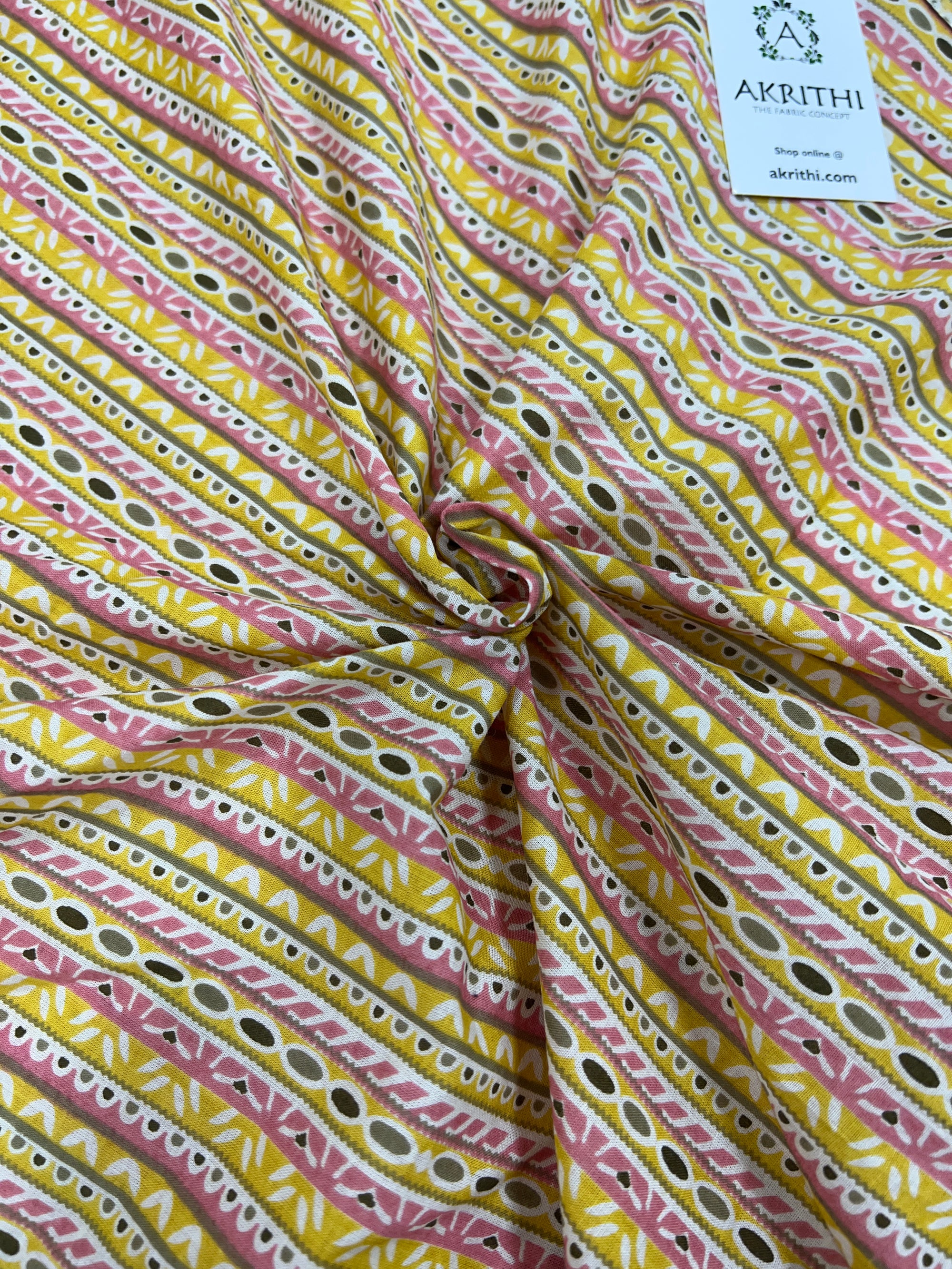 Printed pure cotton fabric