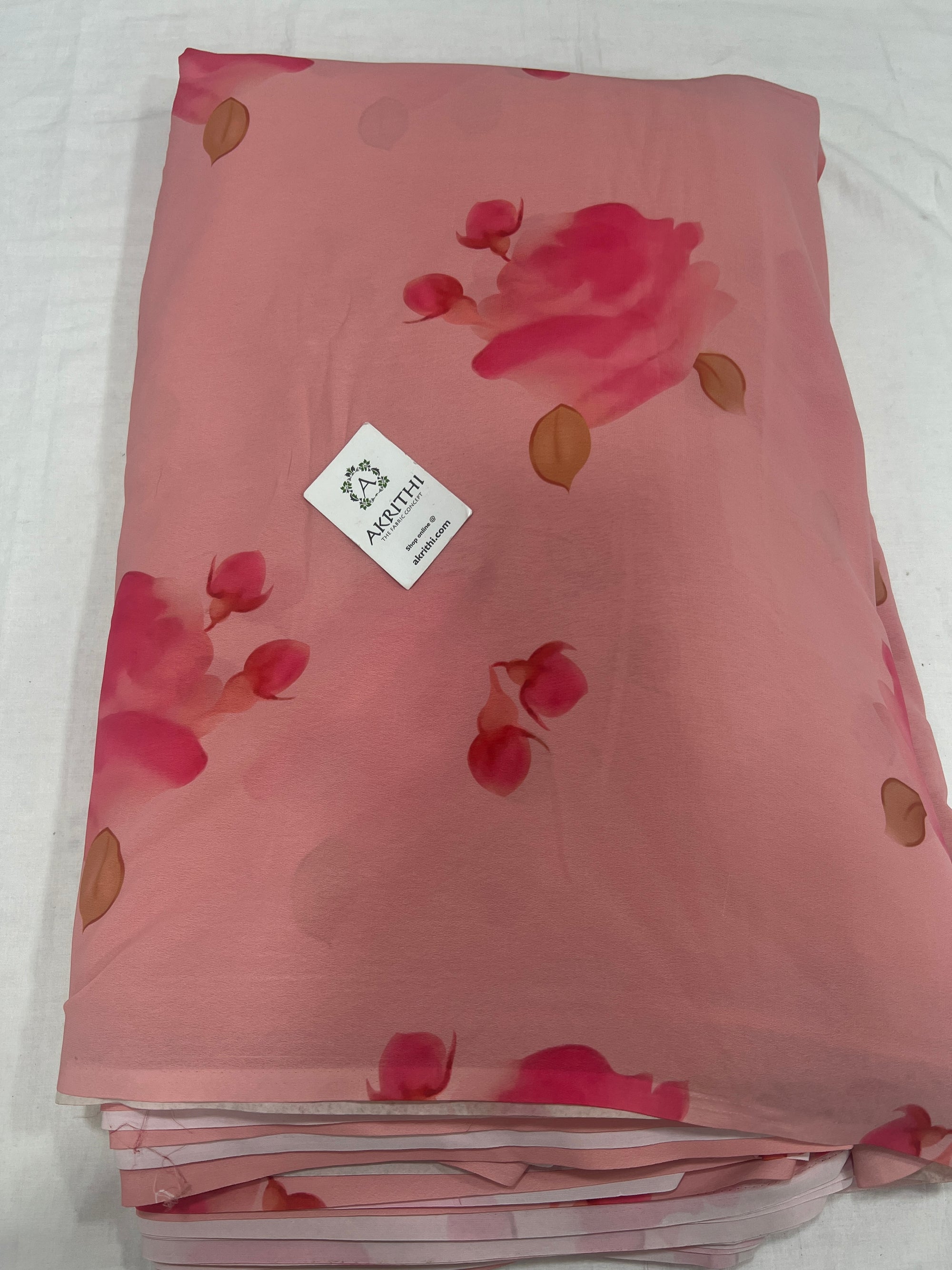 Digital floral printed georgette fabric