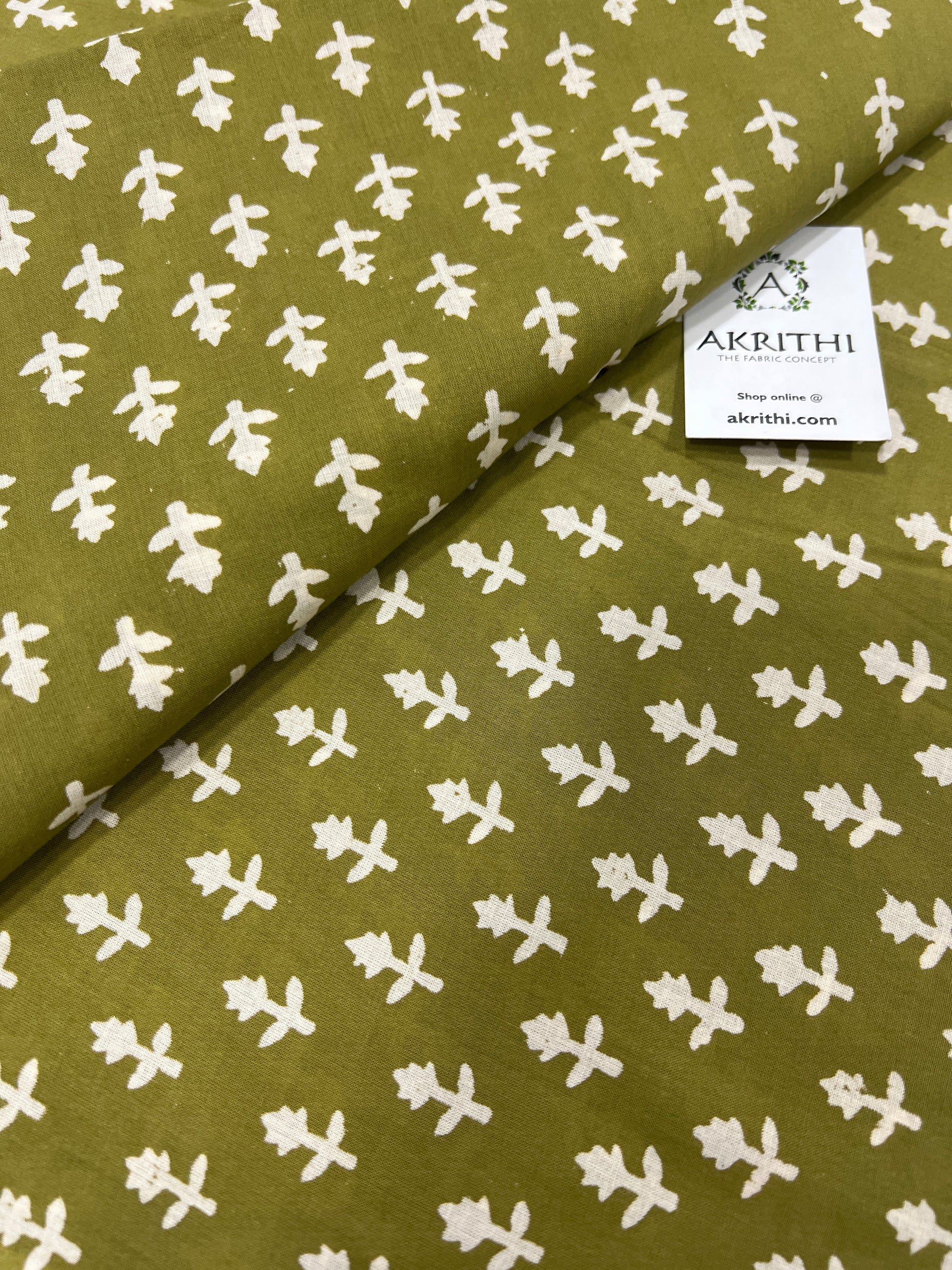 Dabu block Printed pure cotton fabric