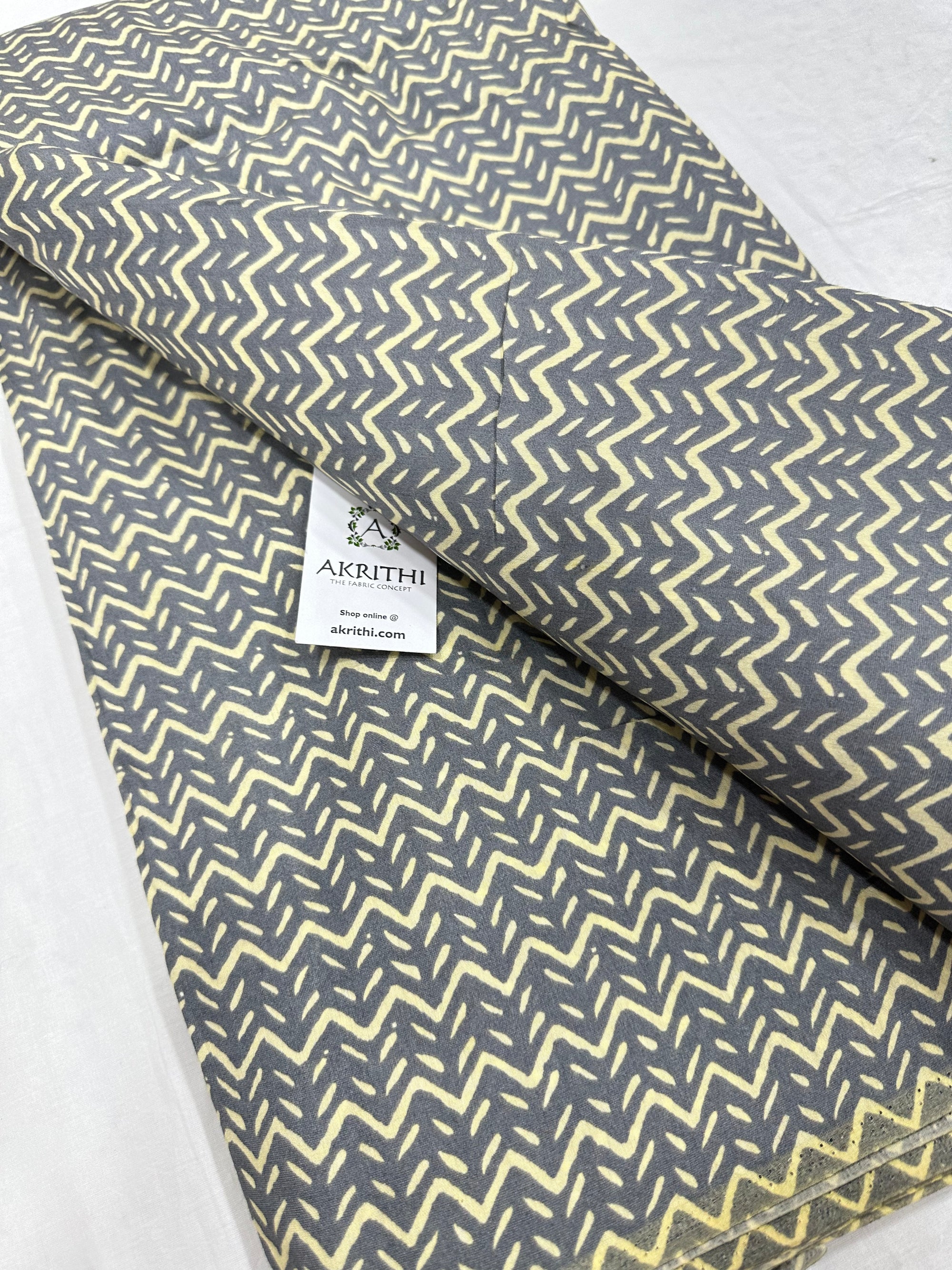 Printed silk fabric