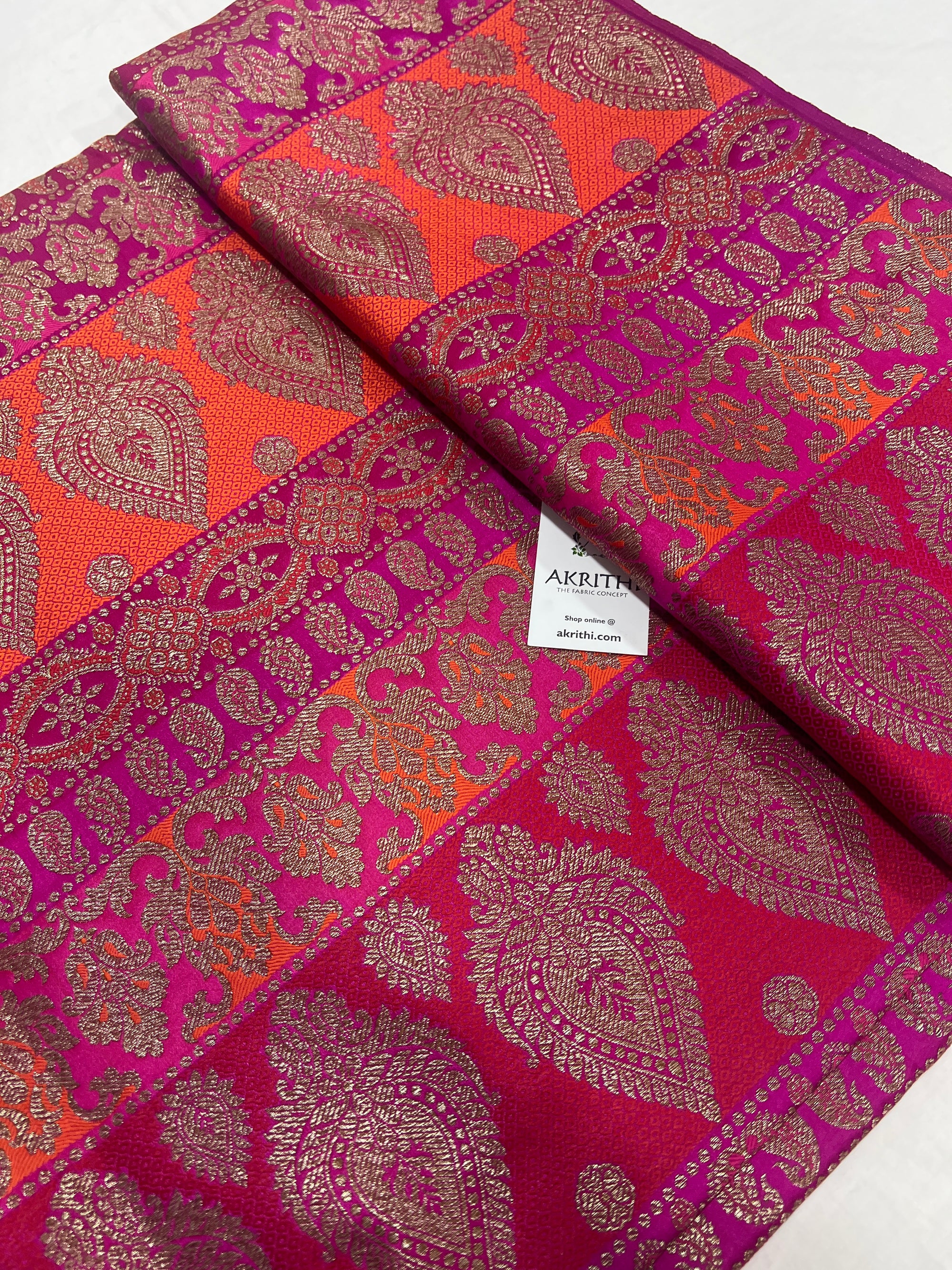 Pure Banarasi brocade fabric