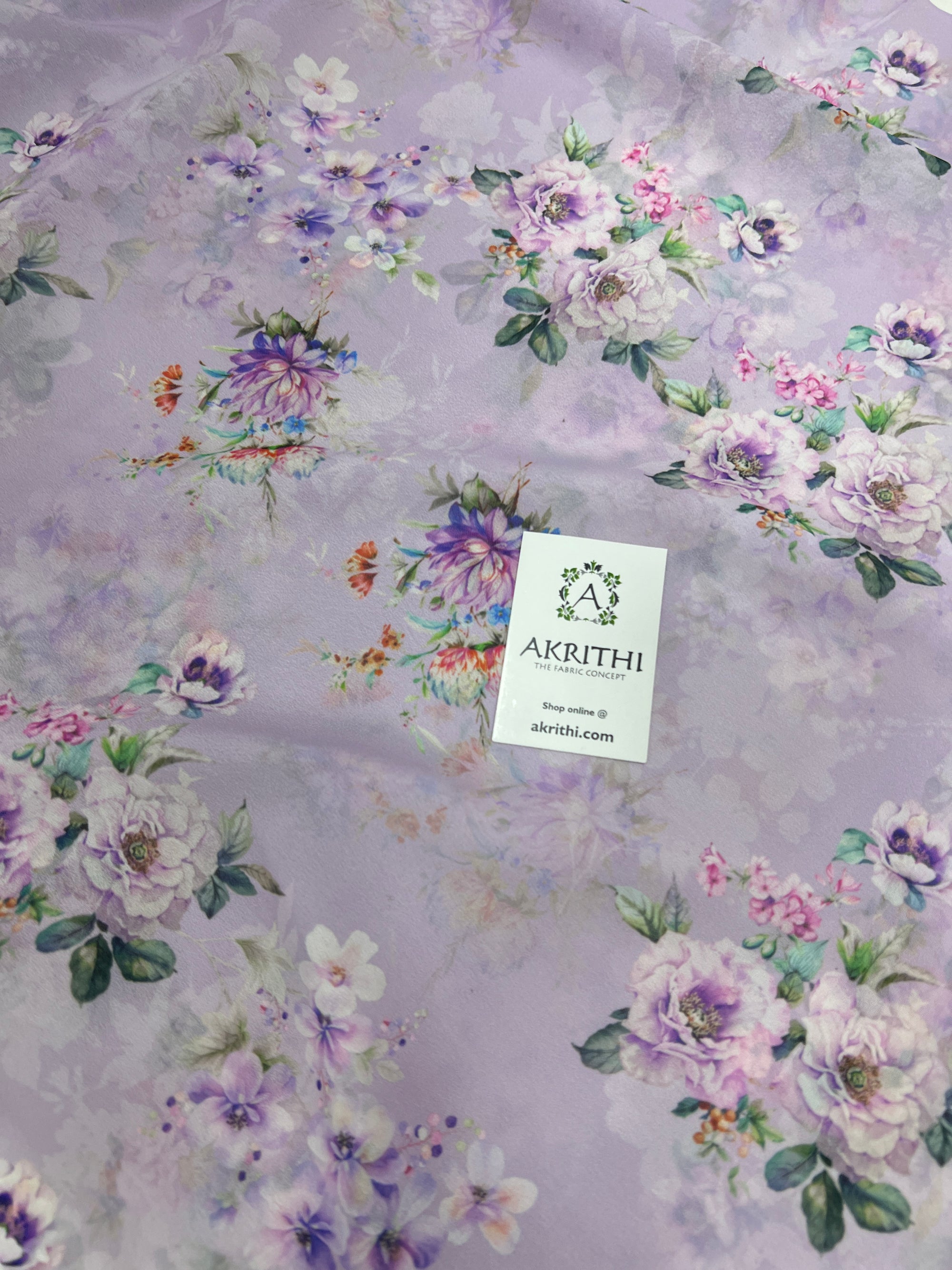 Digital floral printed georgette fabric