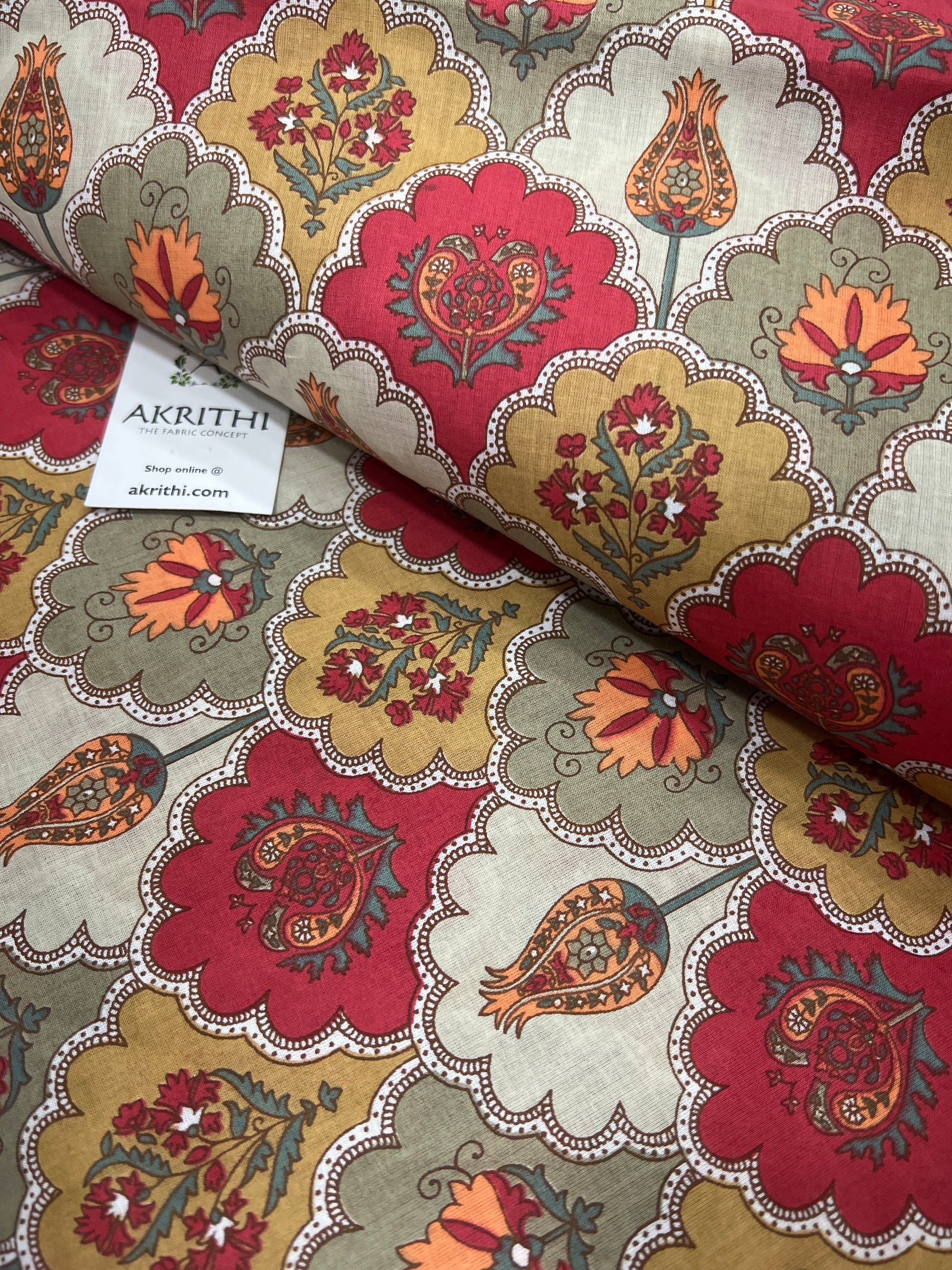 Printed pure cotton fabric