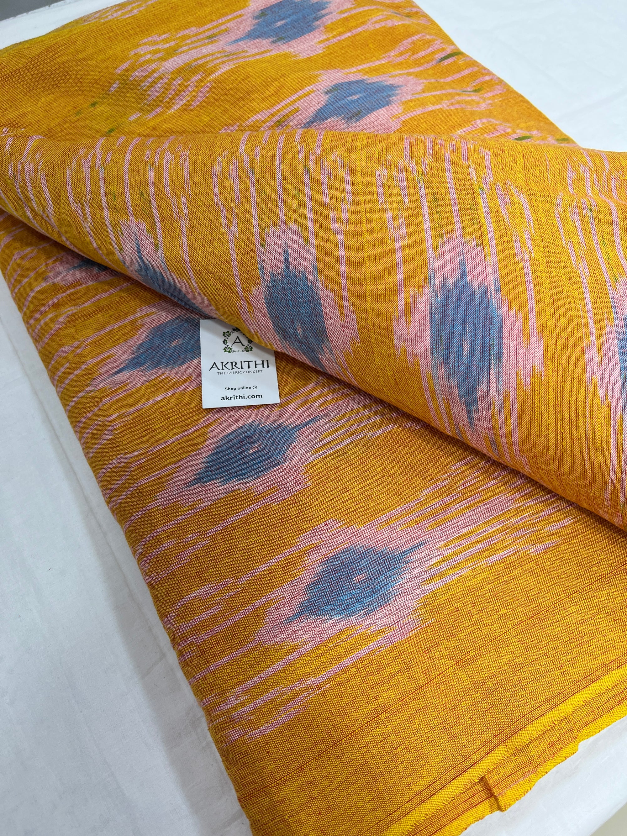 Handloom Ikat pure cotton fabric