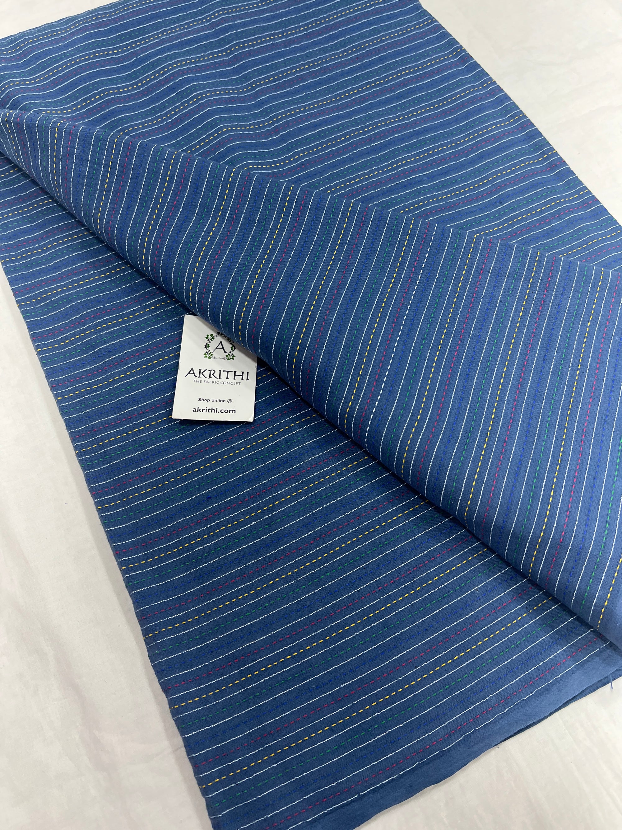 Kantha pure cotton fabric