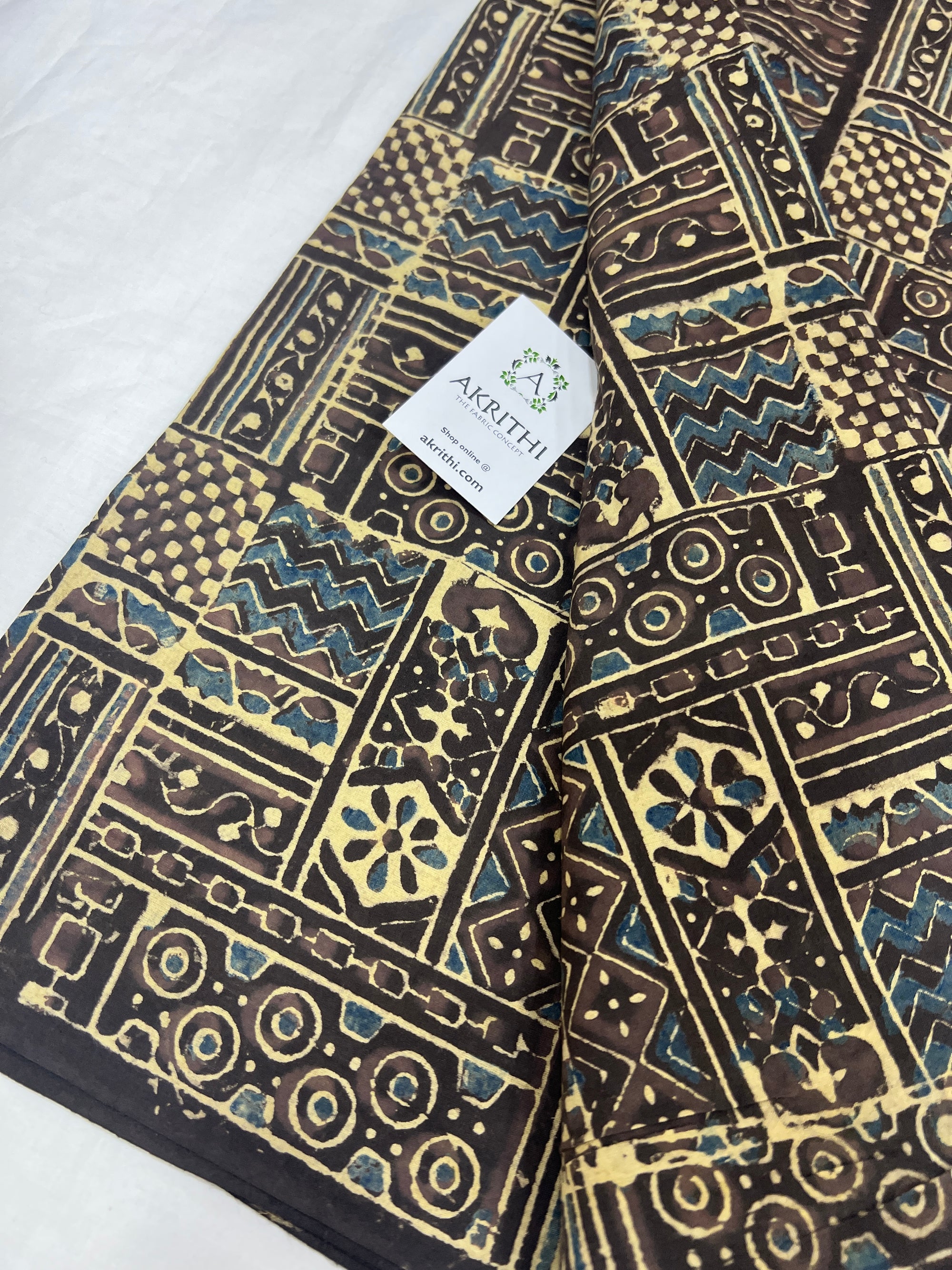 Ajrakh pure cotton fabric