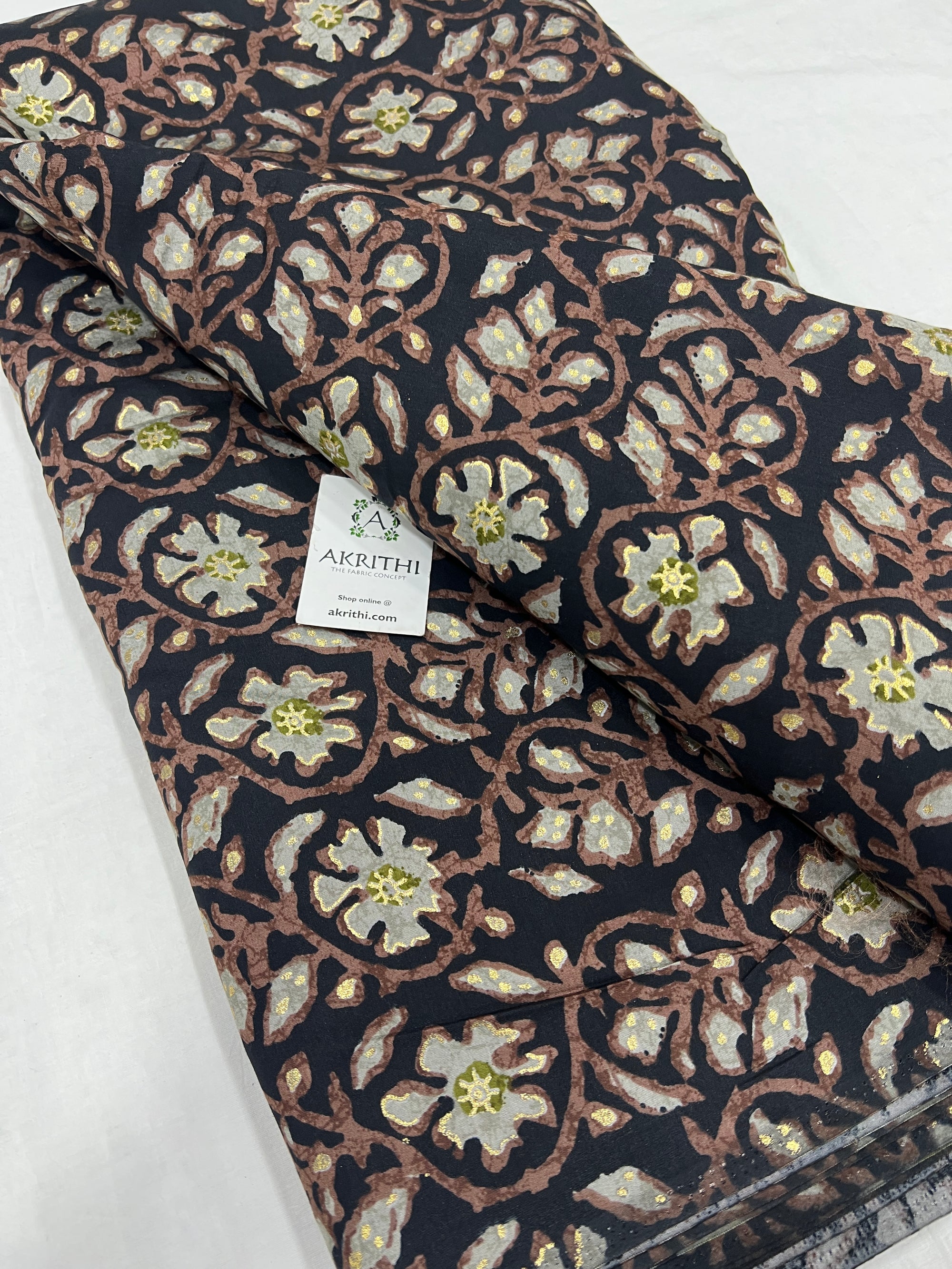 Printed viscose silk fabric