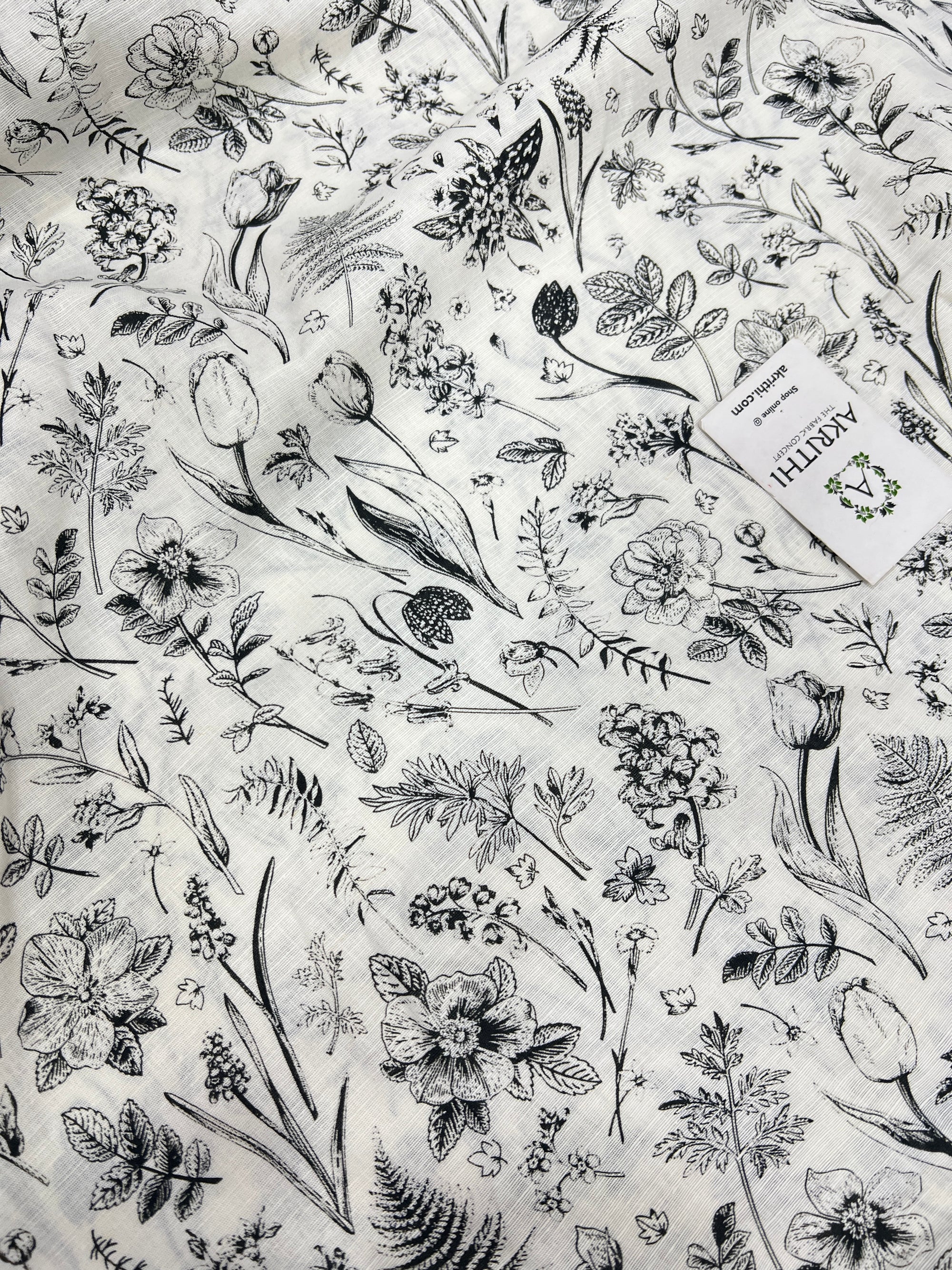 Digital Printed pure linen fabric